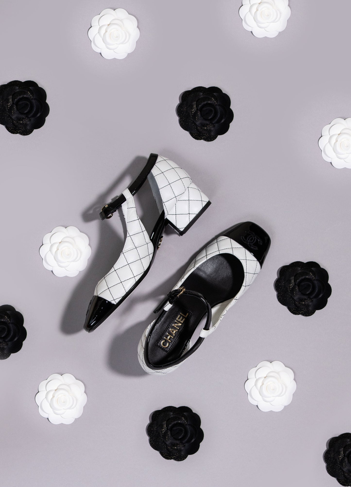 Chanel - Open Shoes in White & Black