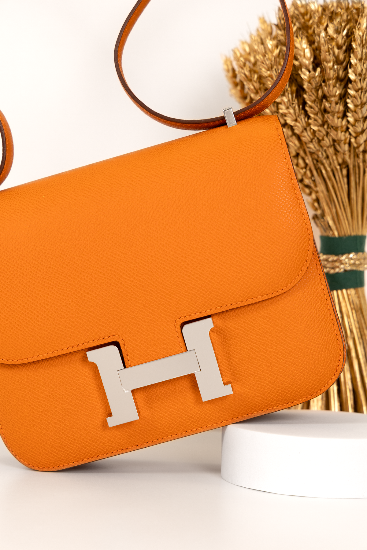 Hermès Constance 18 Epsom in Orange PHW