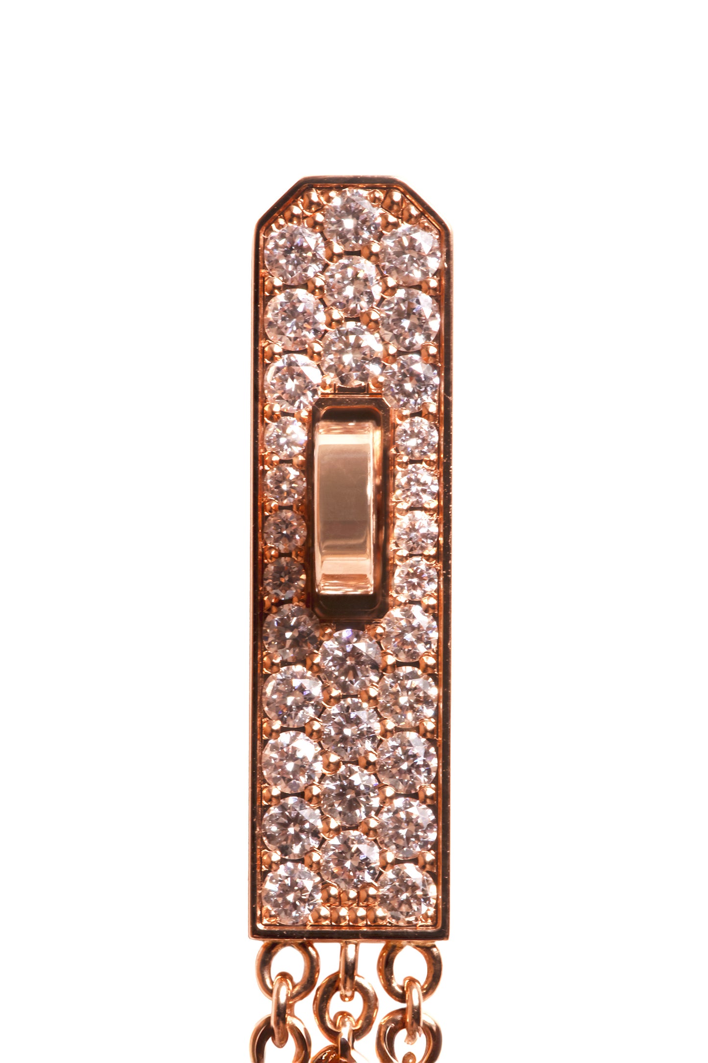 Hermes Kelly Gavroche Rose Gold Diamond Earrings