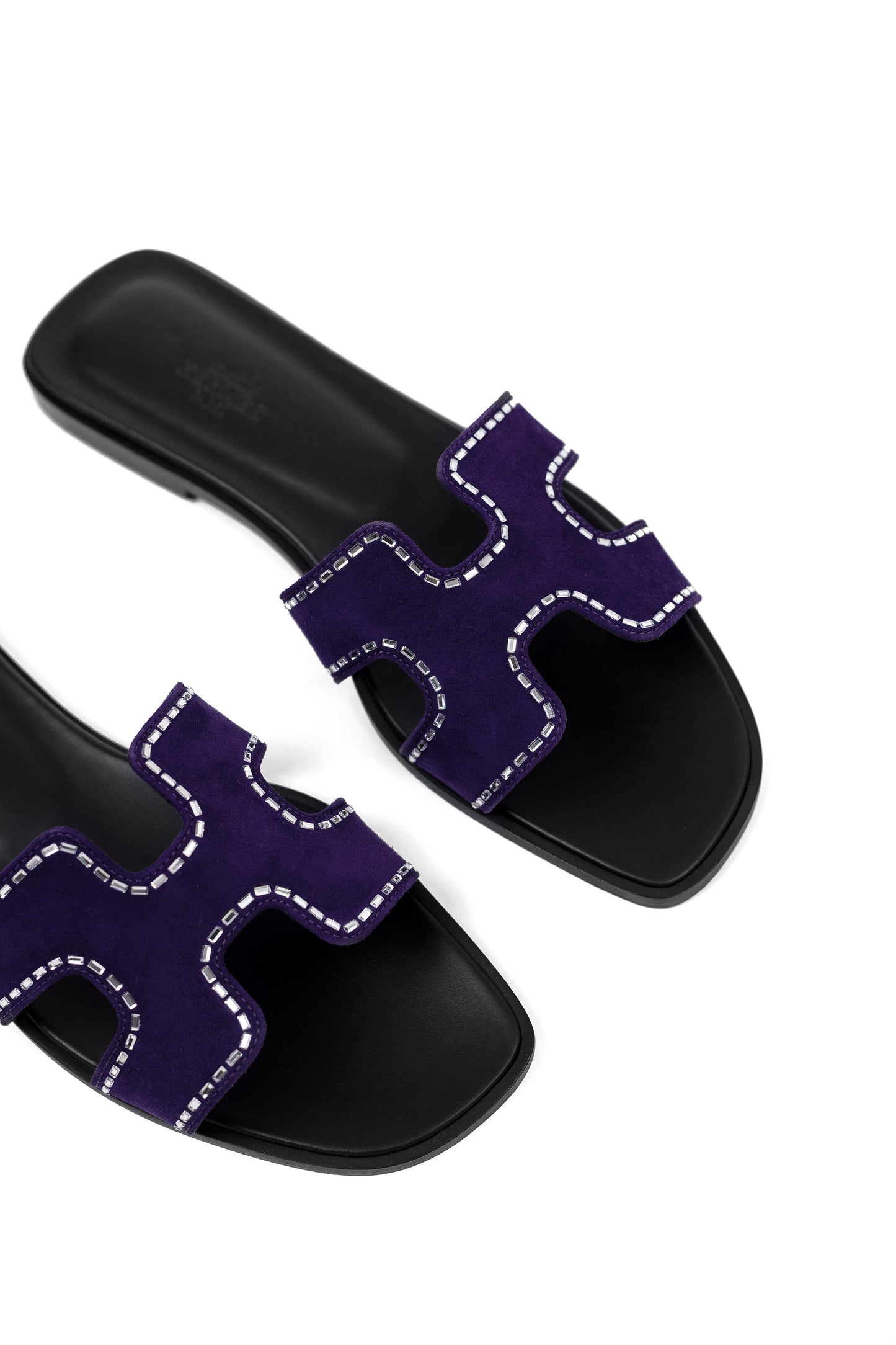 Hermès Purple Suede Oran Sandals