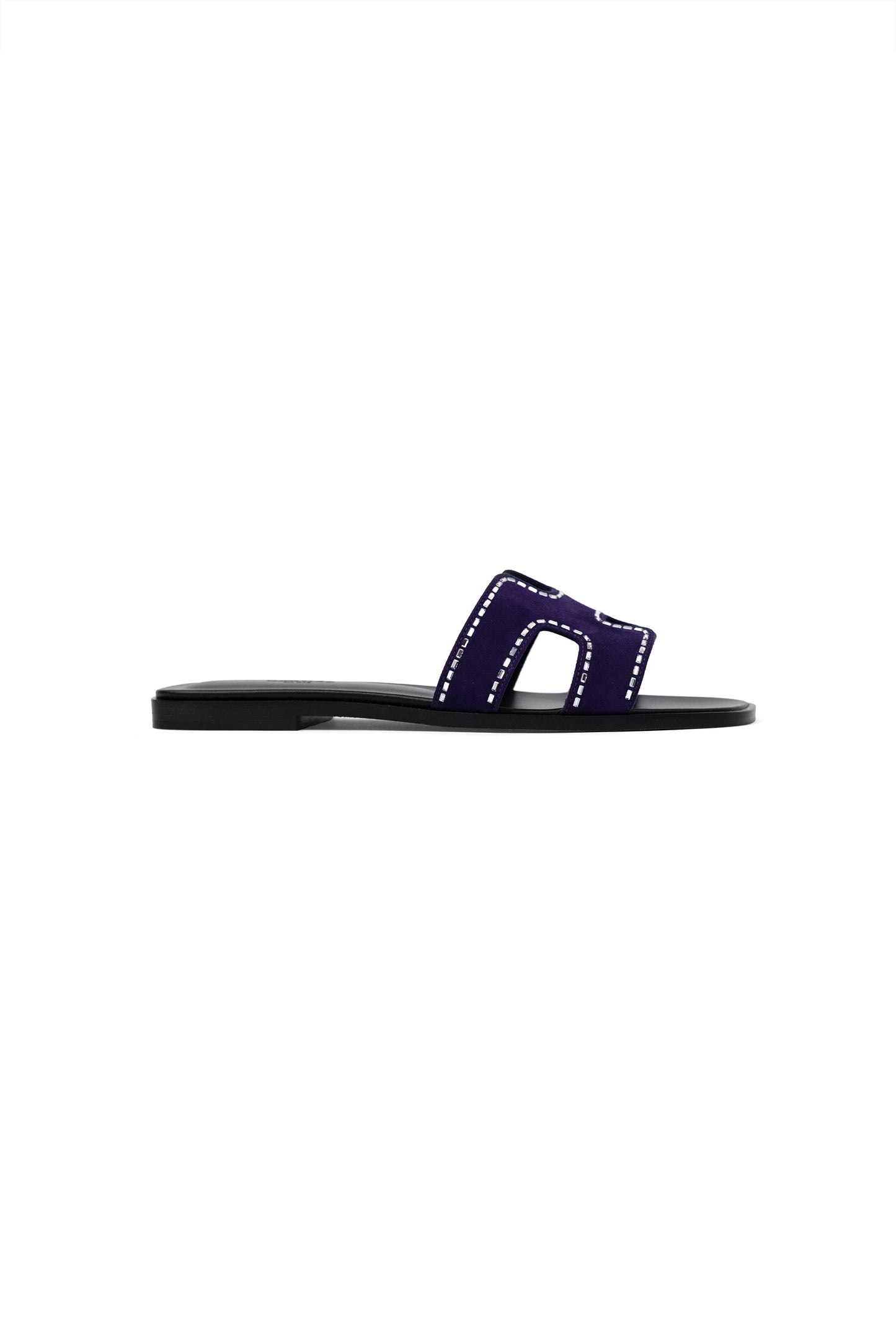 Hermès Purple Suede Oran Sandals