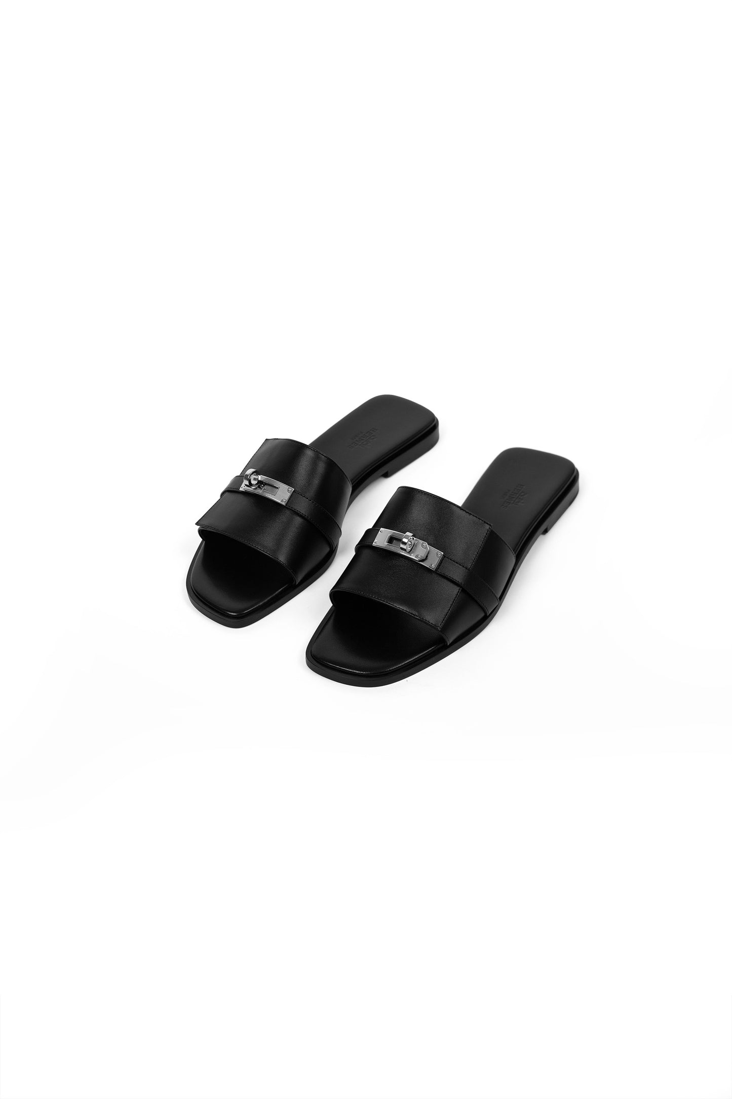 Hermès Giulia Black Sandals PHW