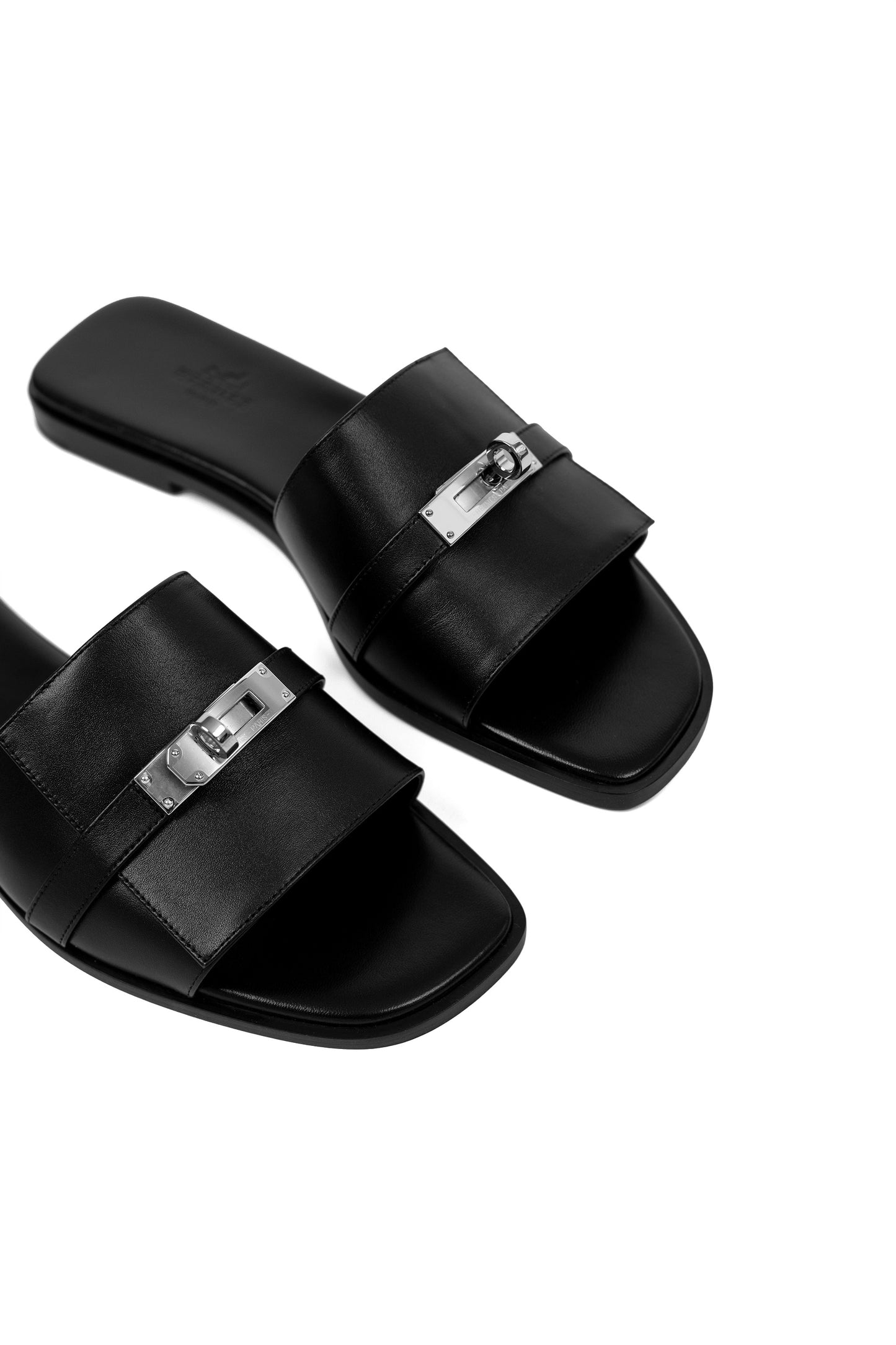 Hermès Giulia Black Sandals PHW