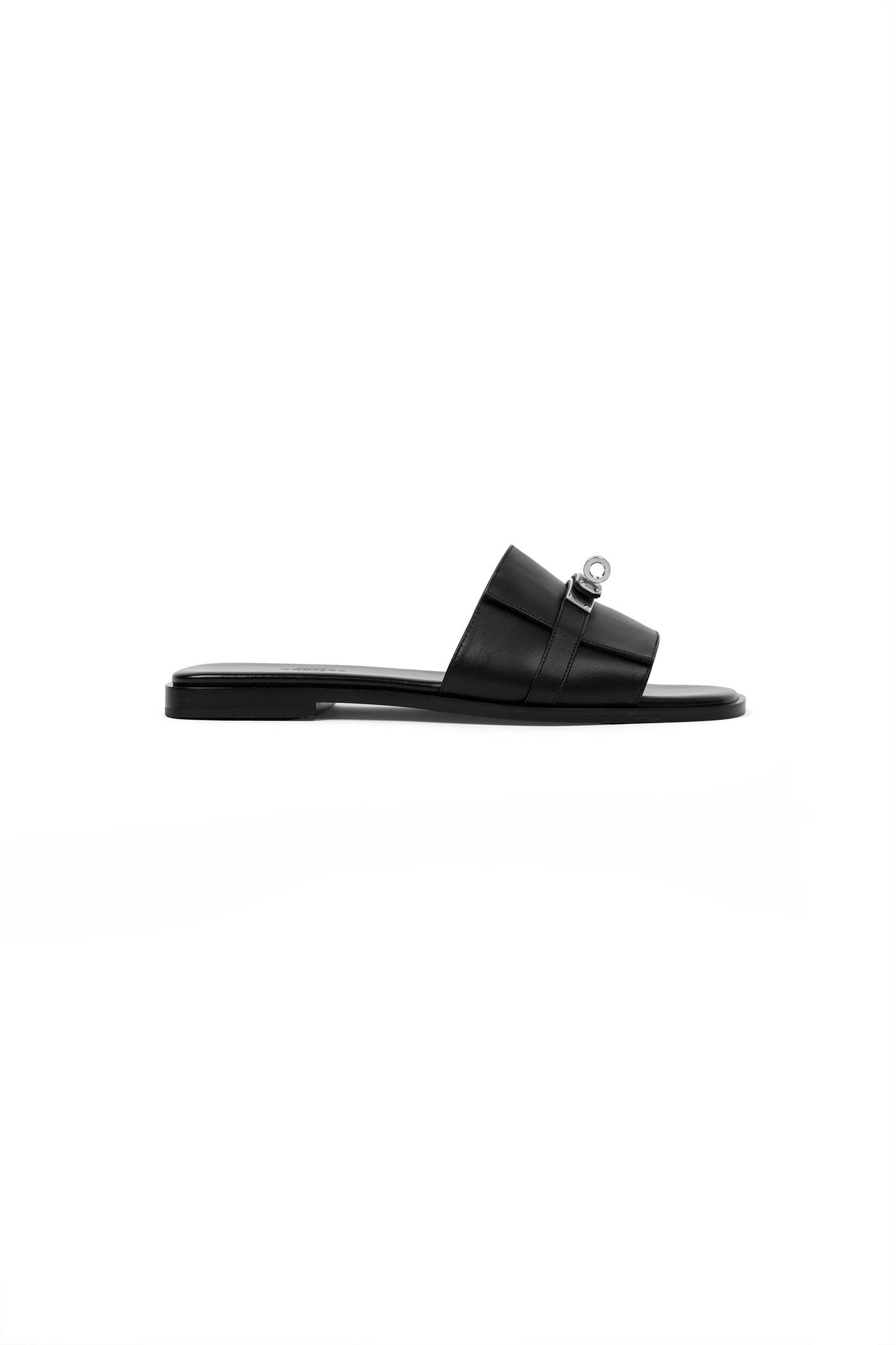 Hermès Giulia Black Sandals PHW