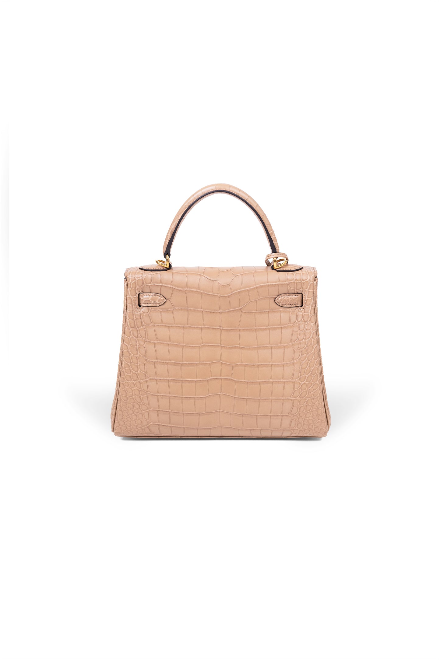 Hermès Kelly 25 Matte Alligator Chai GHW