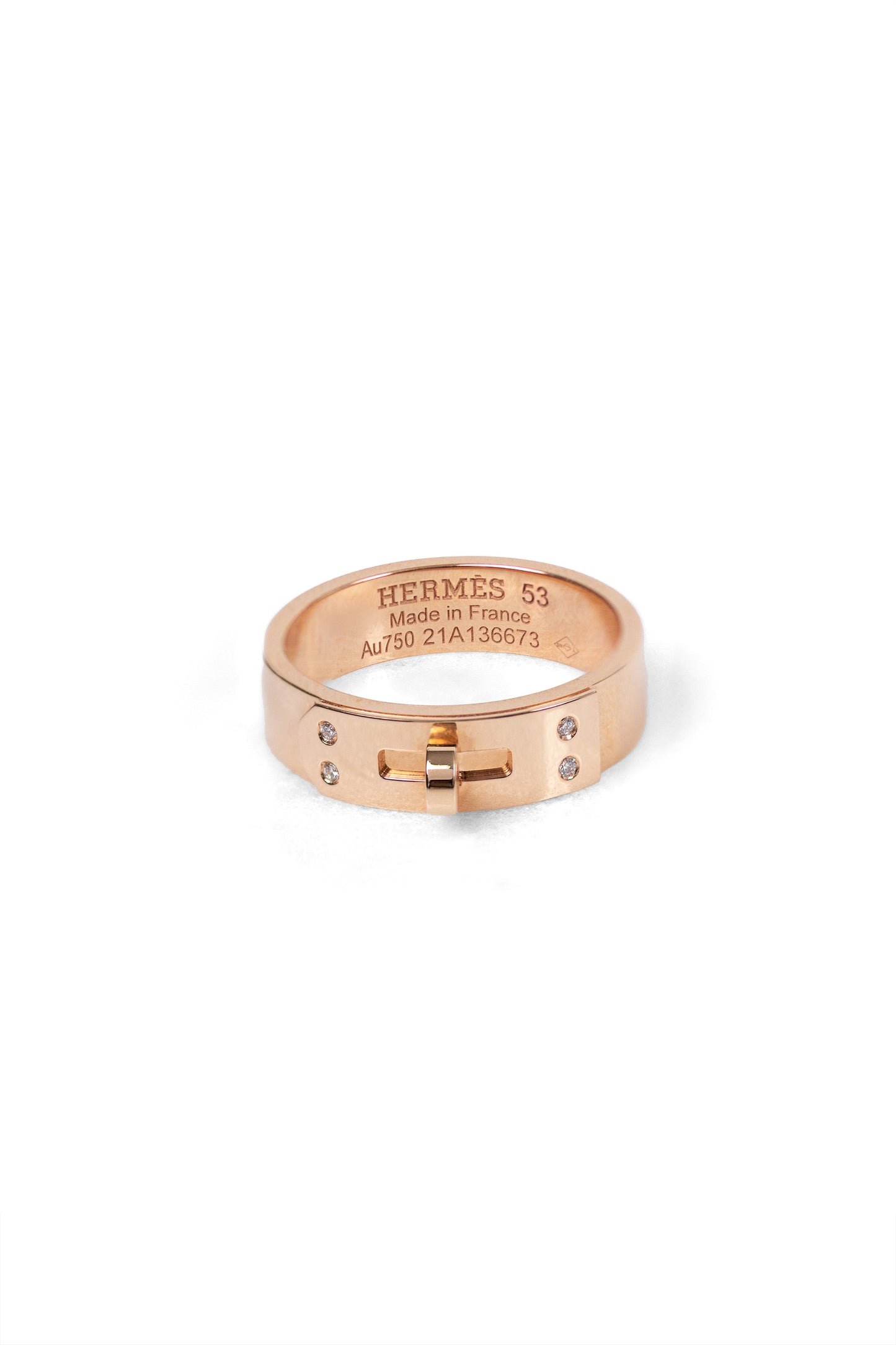 Hermès Attelage D'or' Rose Gold Diamond Ring