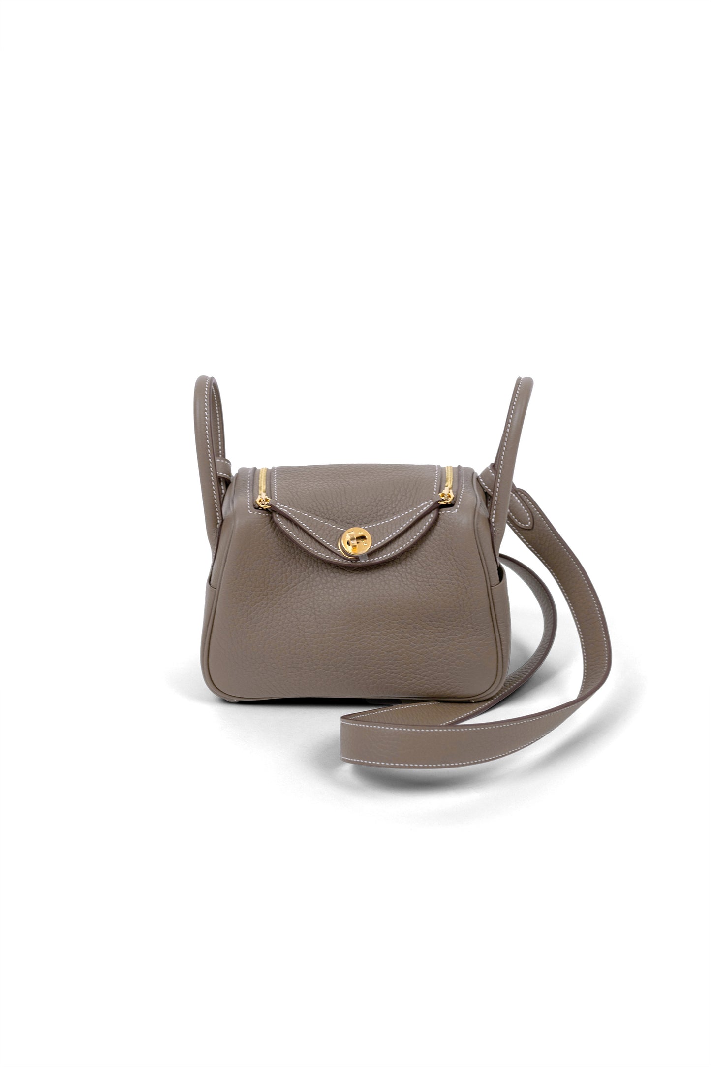 Hermès Mini Lindy Etoupe GHW