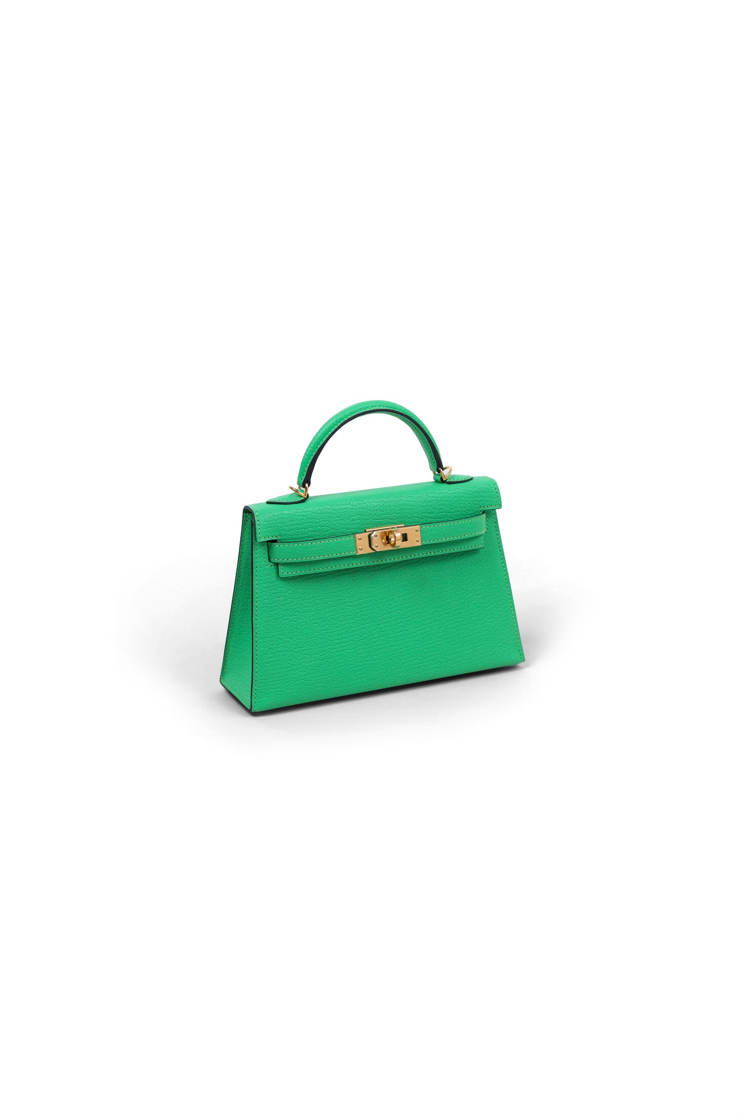 Hermes Mini Kelly Chevre Vert Comics GHW