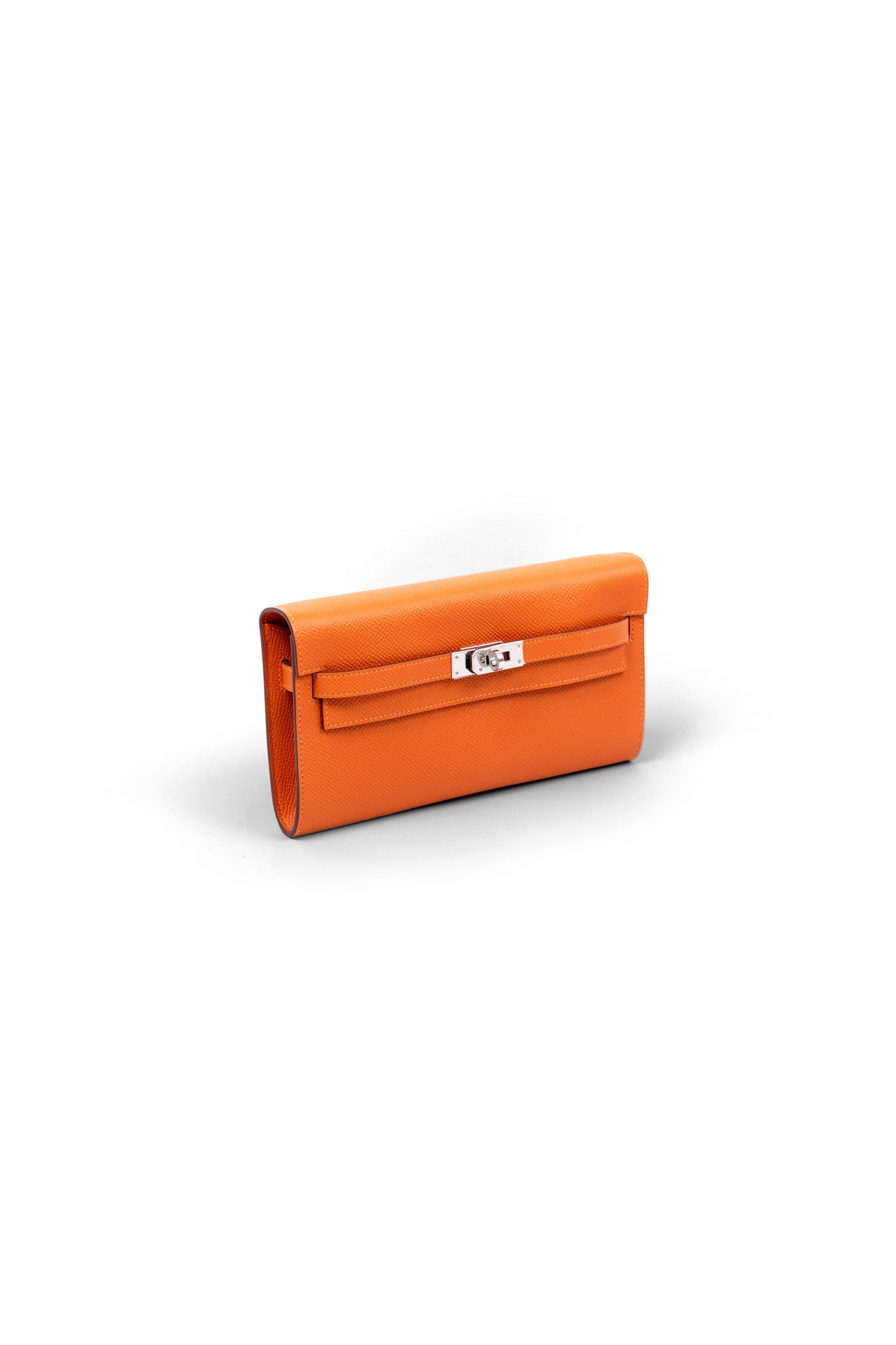 Hermés Kelly Wallet To Go in Orange PHW