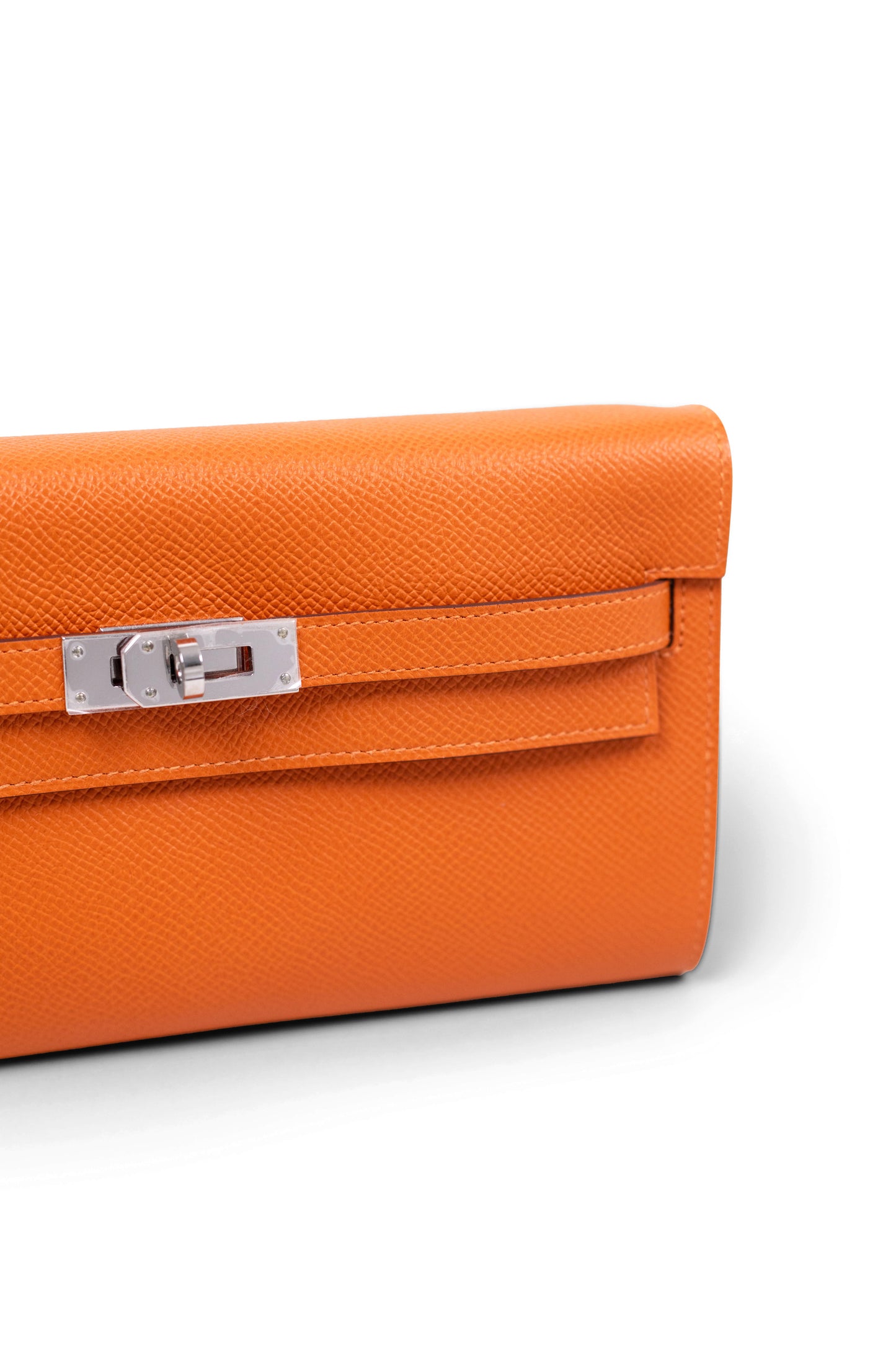 Hermés Kelly Wallet To Go in Orange PHW