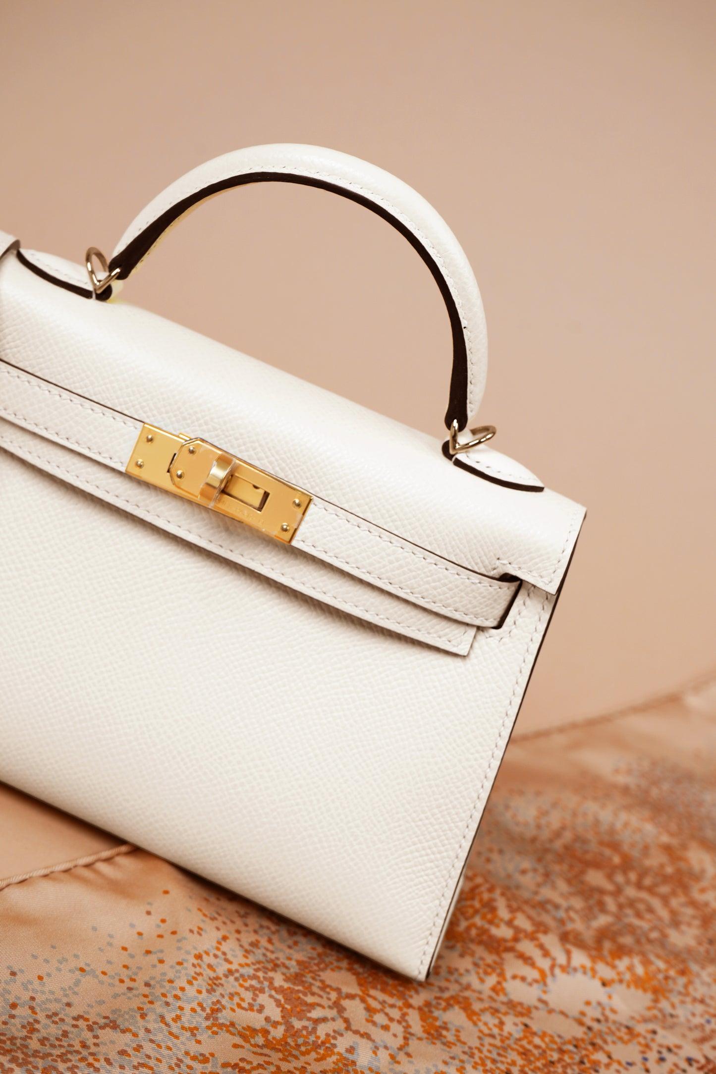 Hermès Mini Kelly 20 Epsom Nata GHW