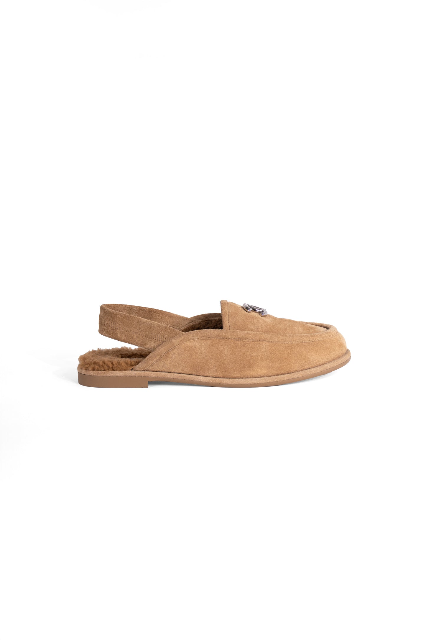 Chanel Suede/Shearling Beige Loafers