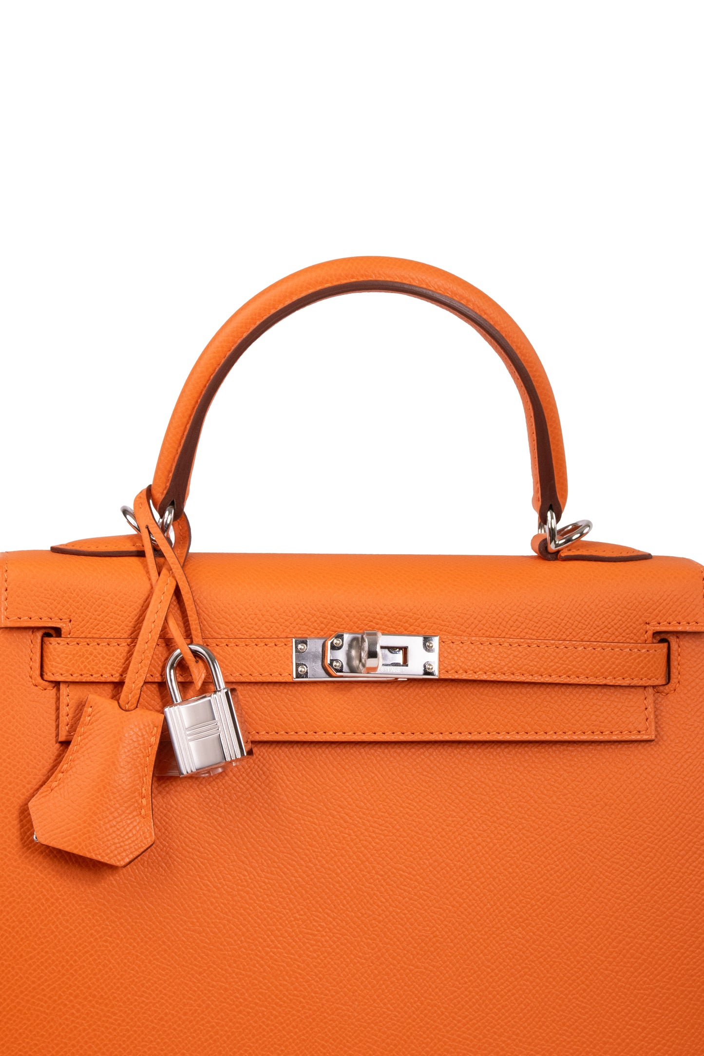 Hermes Kelly 25 Epsom Orange PHW