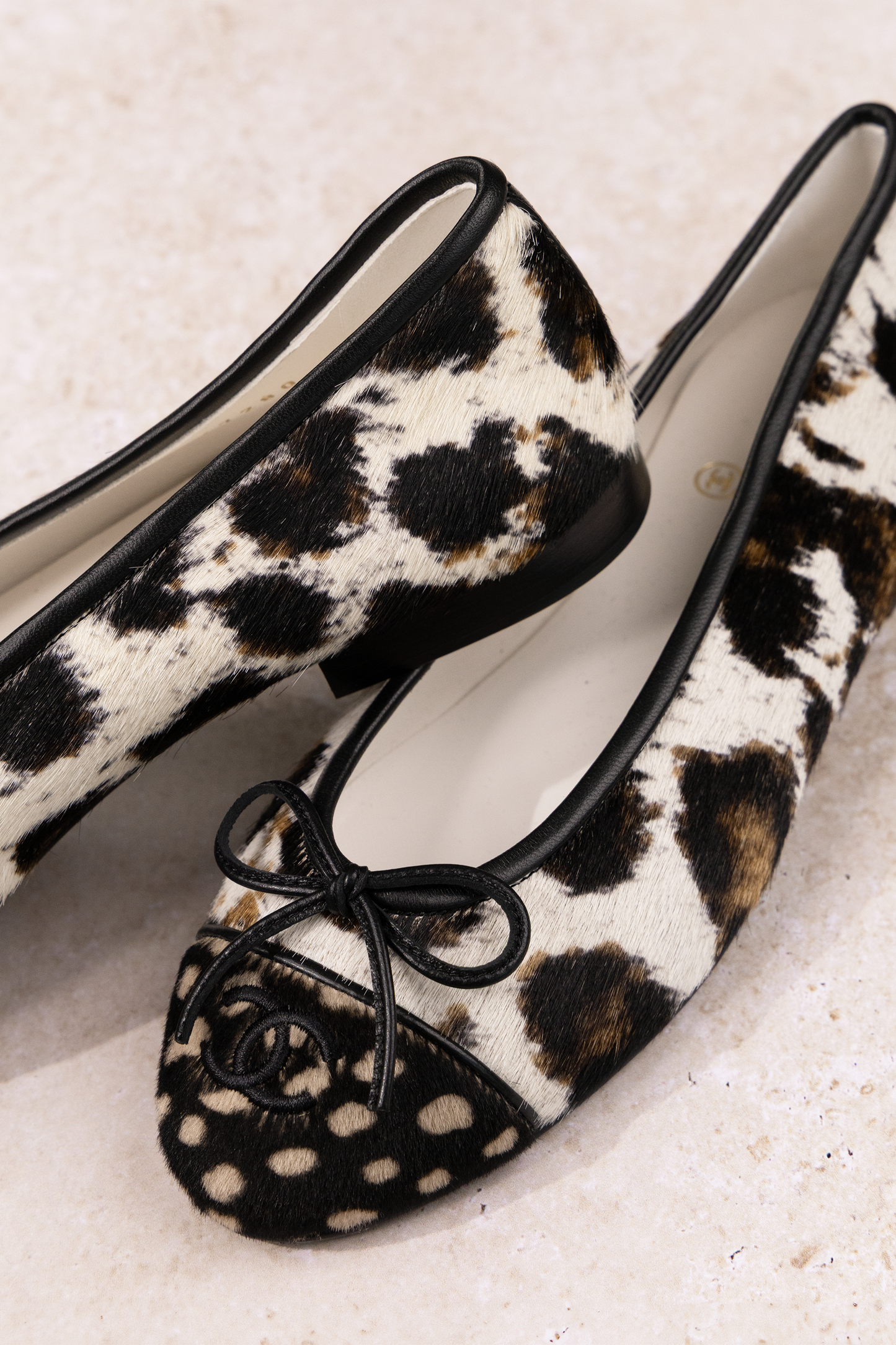Chanel Pony Fur Ballet Flats