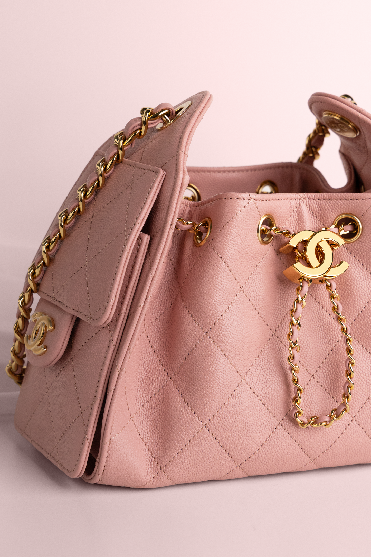 Chanel Mini Hobo 25 Bag in Light Pink