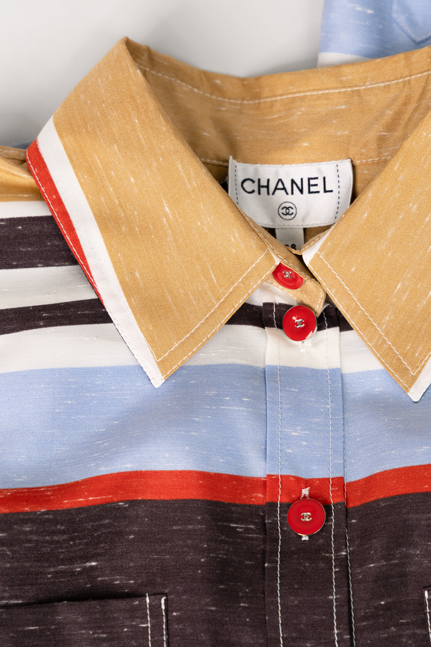 Chanel Striped Multicolor Top