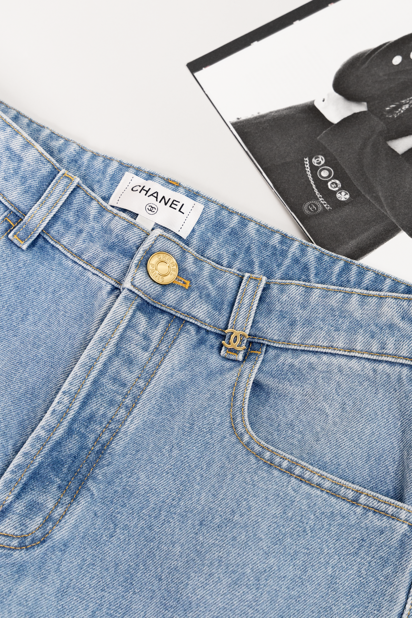 Chanel Light Blue Denim Jeans