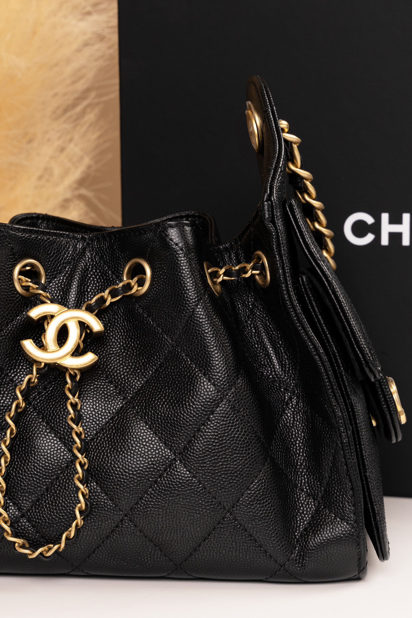 Chanel Mini Hobo 25 Bag in Black