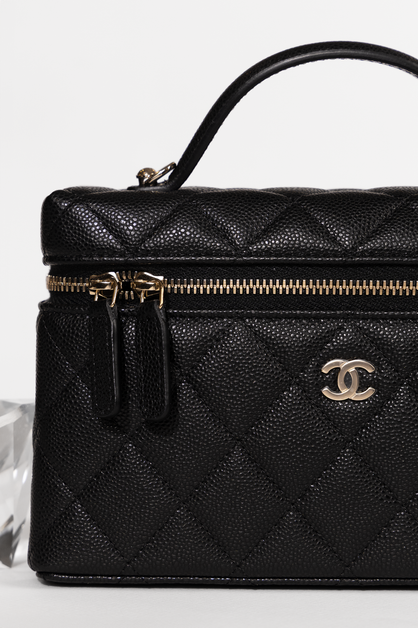 Chanel Black Vanity Case with Chain