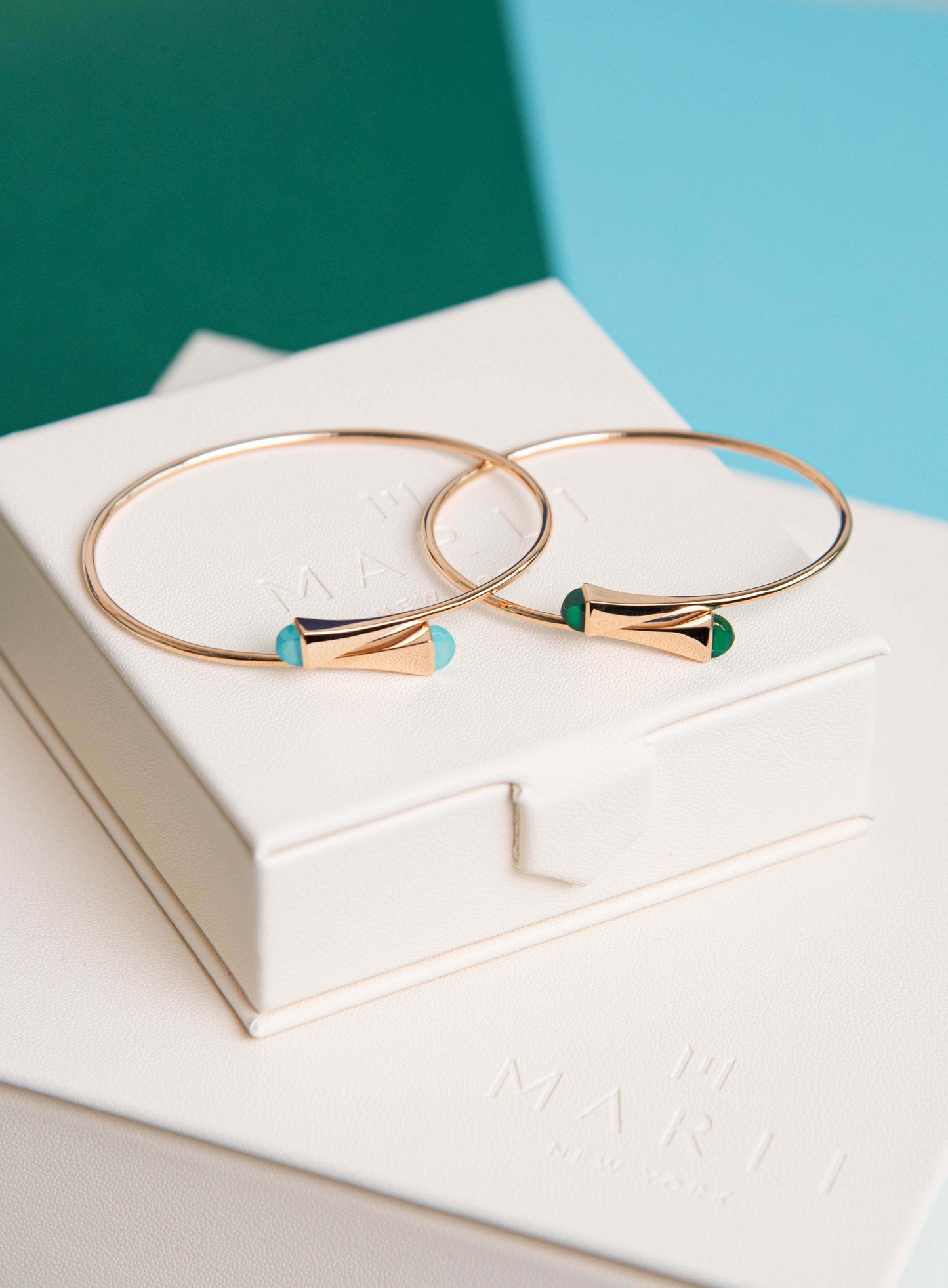 Marli Cleo Thin Bracelet White gold & Yellow Gold