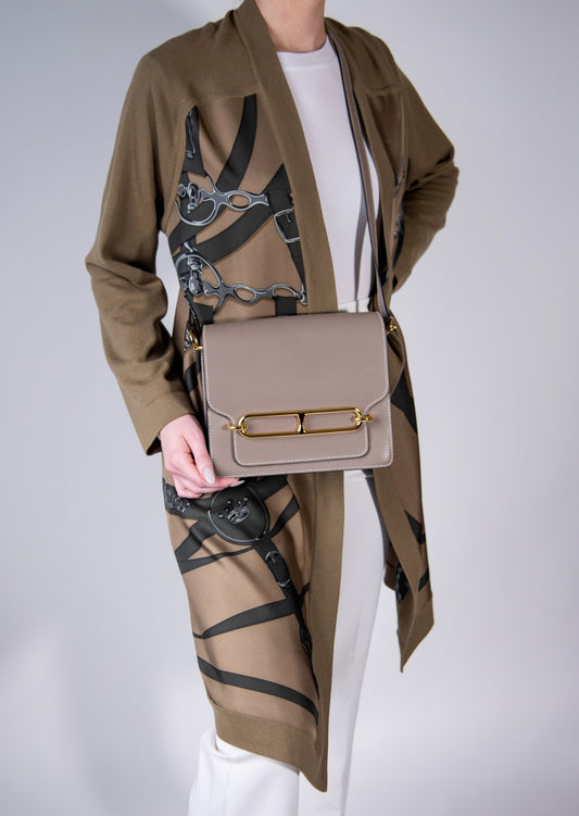 هيرميس كارديجان مع Roulis 23 Etoupe Crossbody
