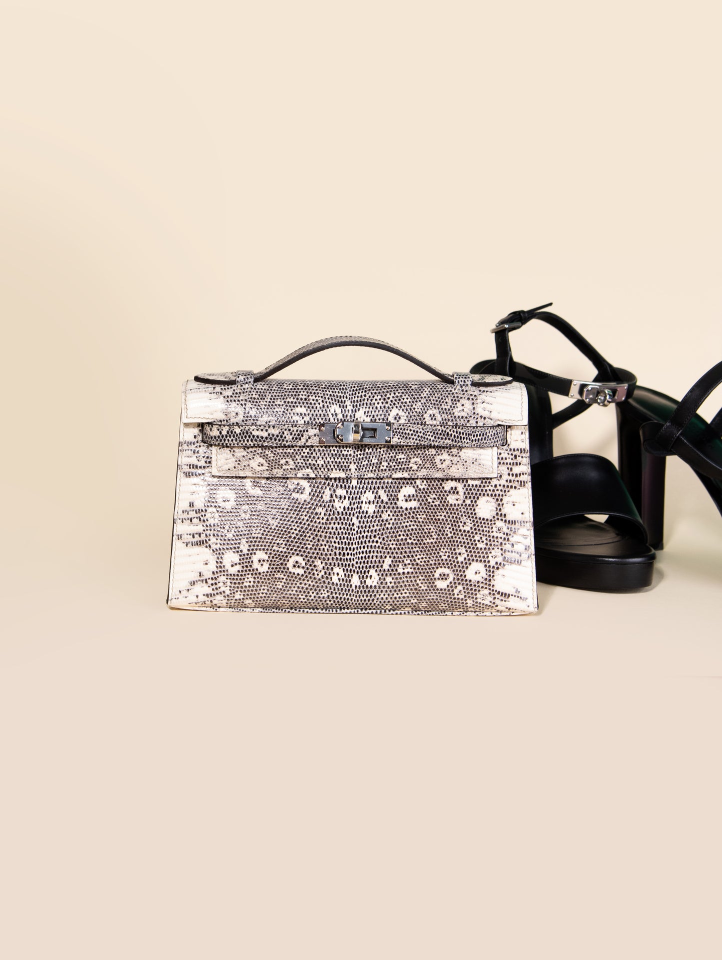 Hermès - Kelly Pochette in Ombré Lizard PHW