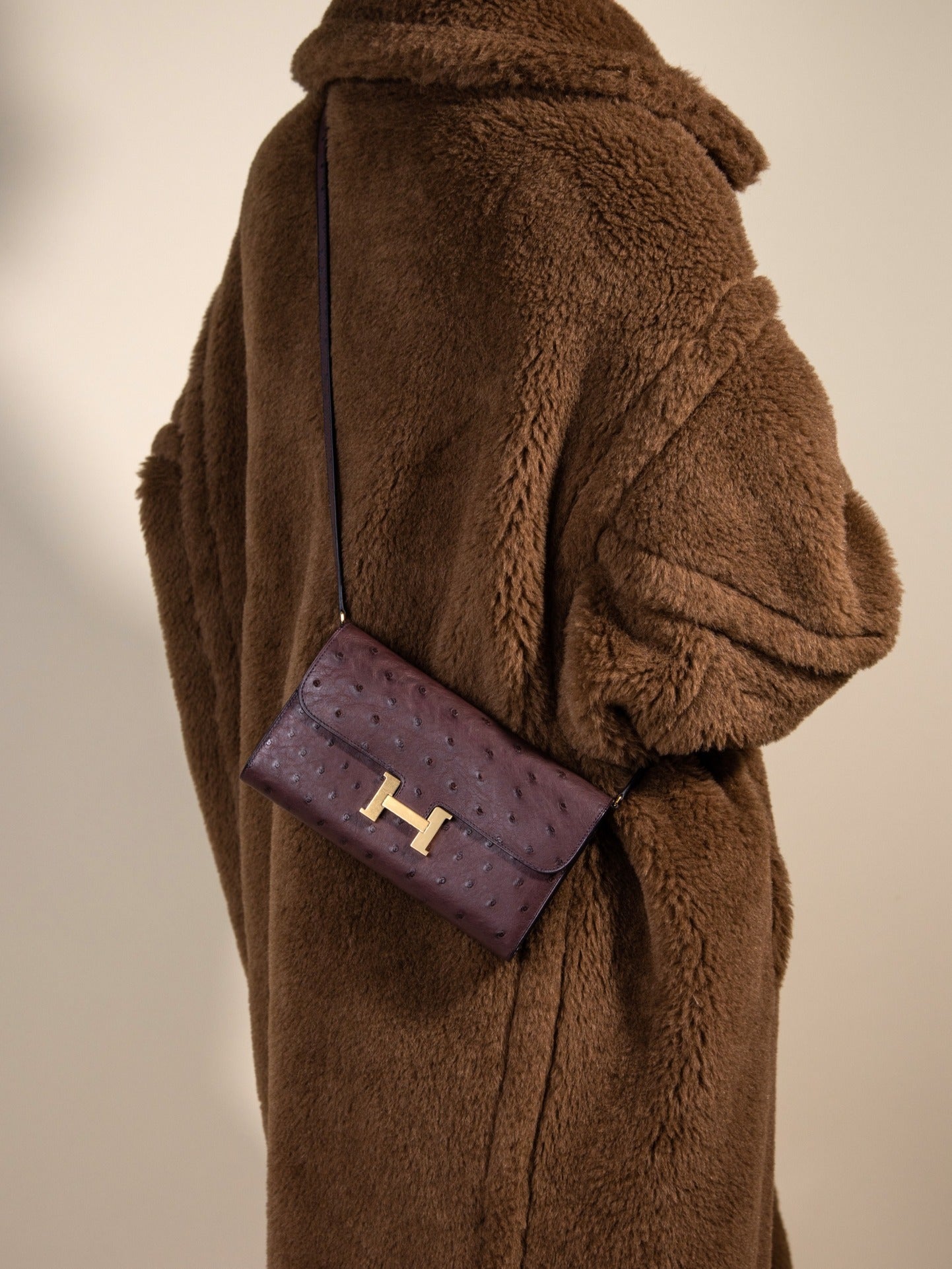 Hermès Constance To Go Ostrich Rouge Sellier GHW