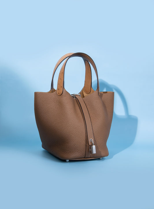 Hermès - Picotin 18 Touch Ostrich in Alezan