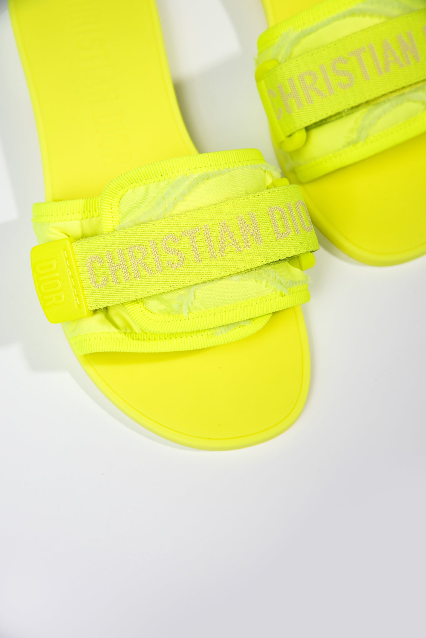Dior Revolution Sandals in Neon Yellow