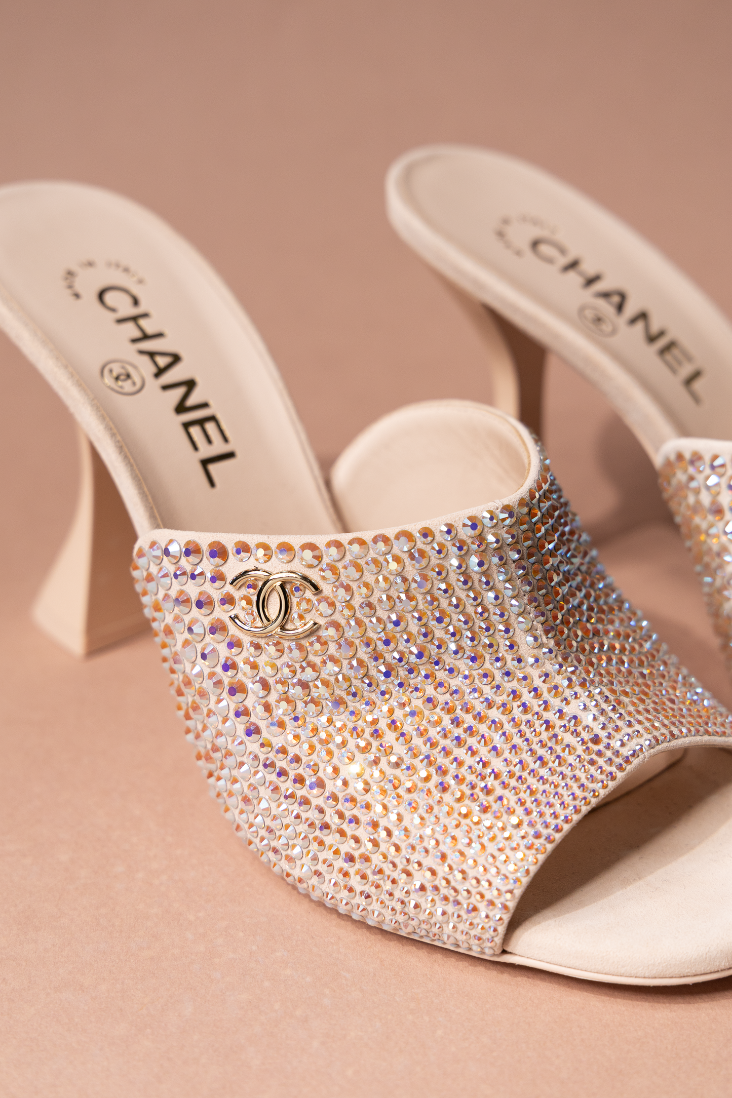 Chanel Strass Light Pink Mules