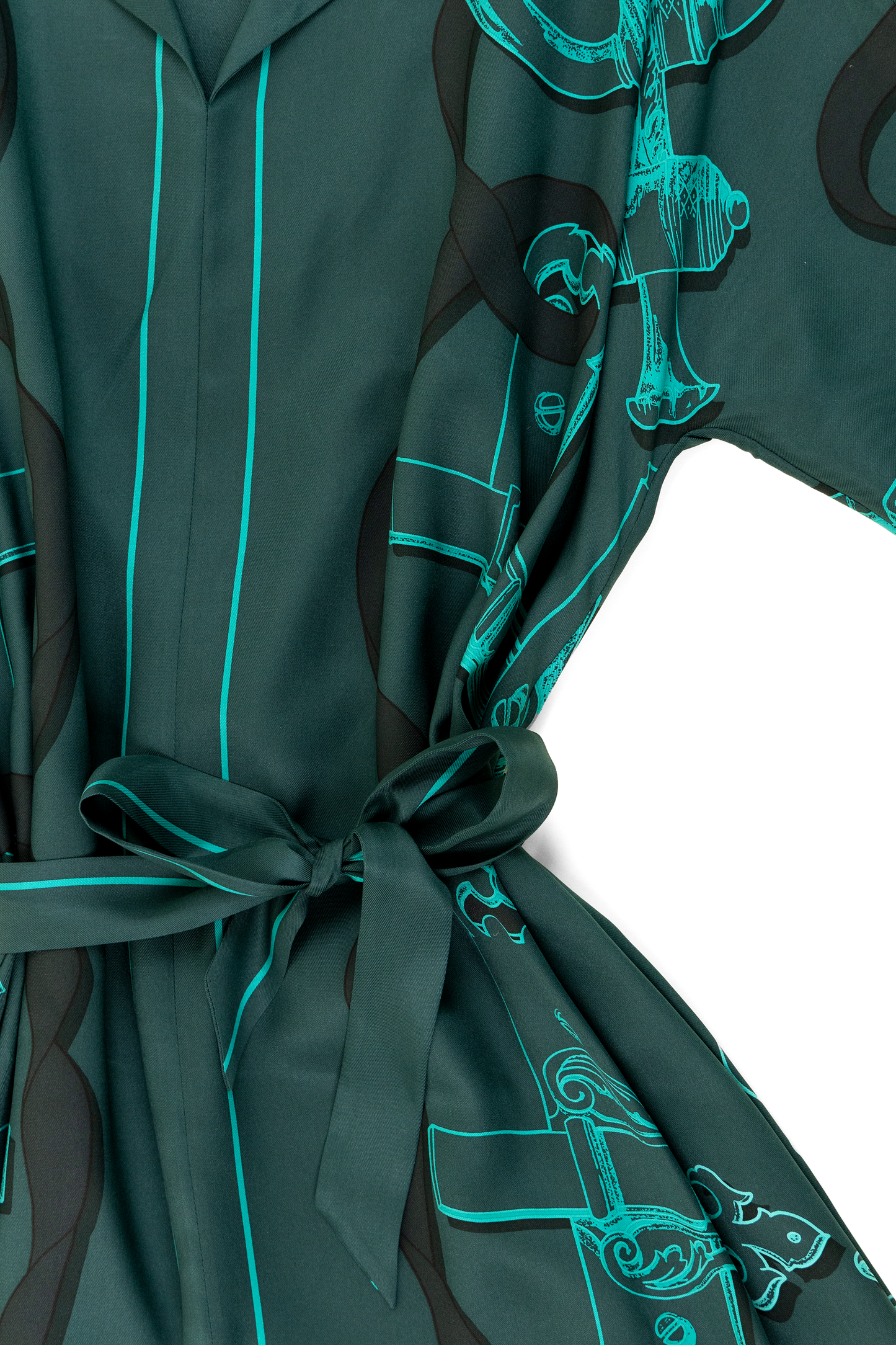 Hermès "Ferronnerie Remix" Caftan in Vert Pin