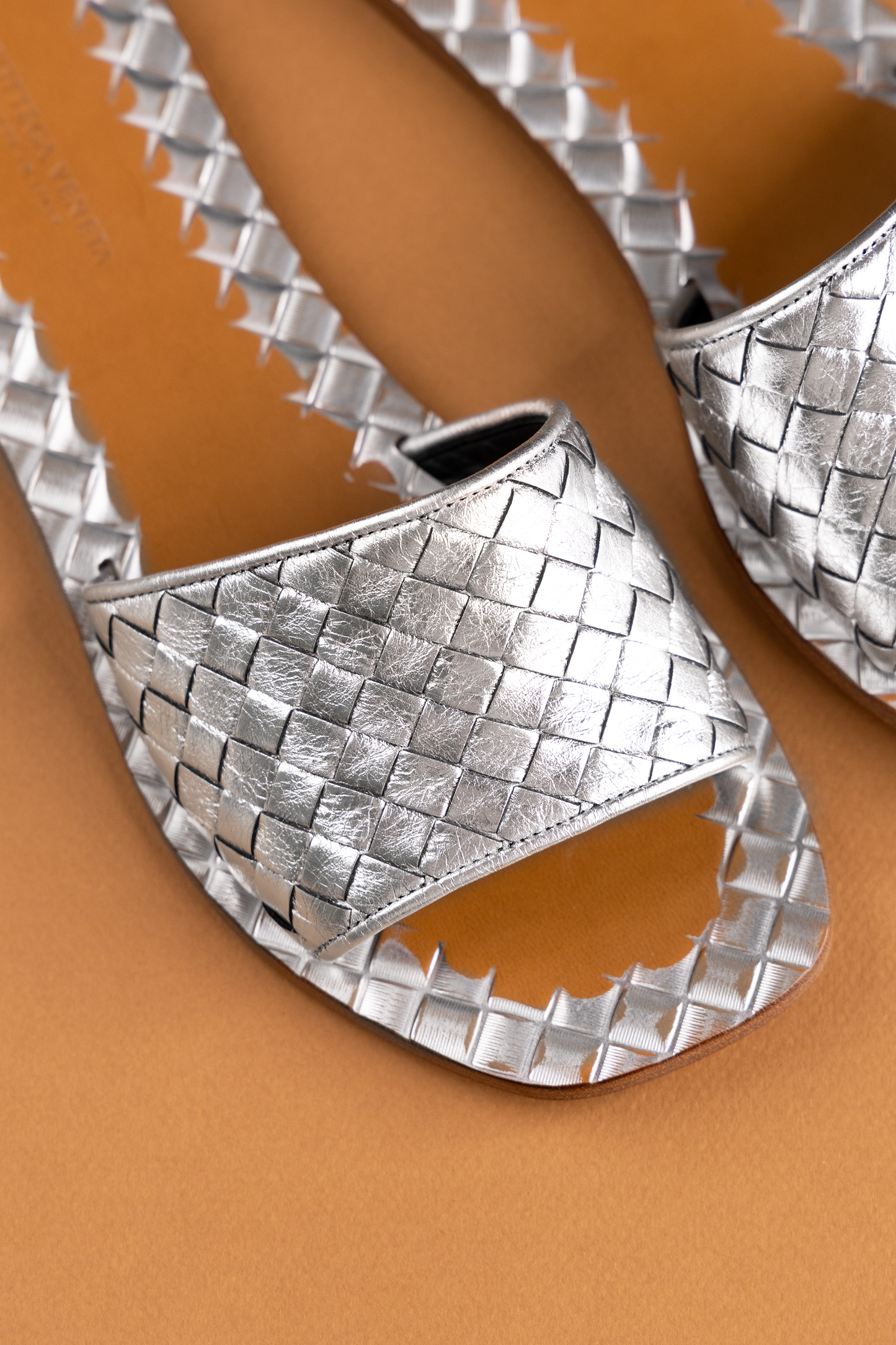 Bottega Veneta Silver Sandals