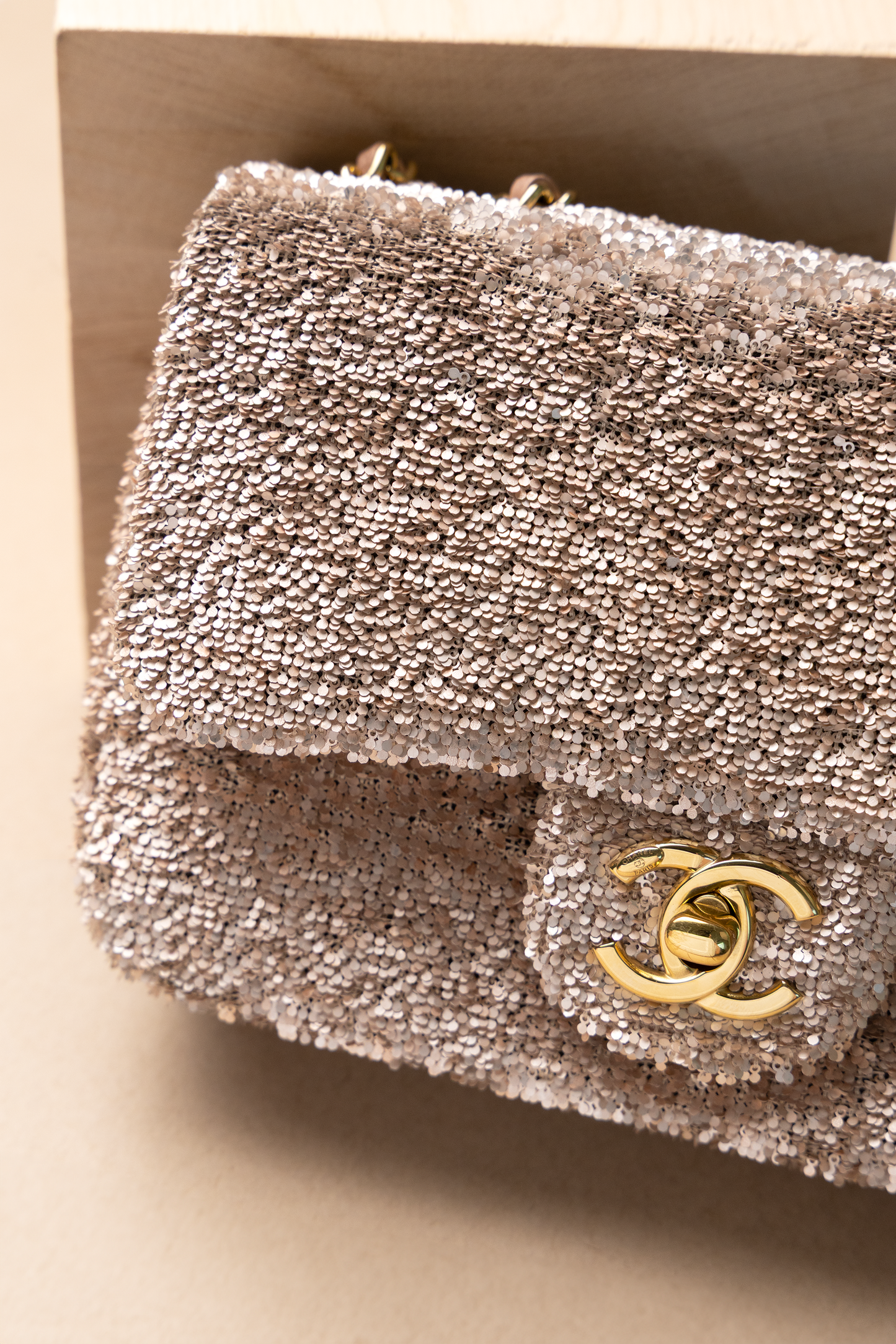 Chanel Mini Sequin Flap Bag in Rose