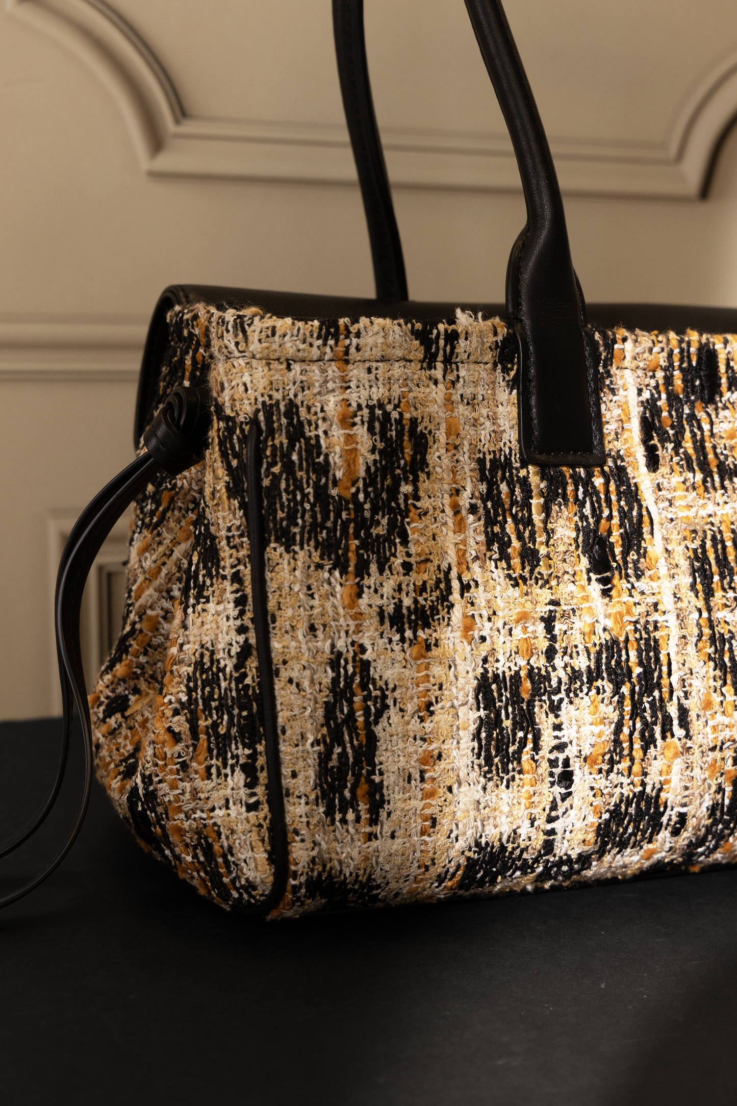 Chanel Small Shopping Bag in Black/Leopard Print