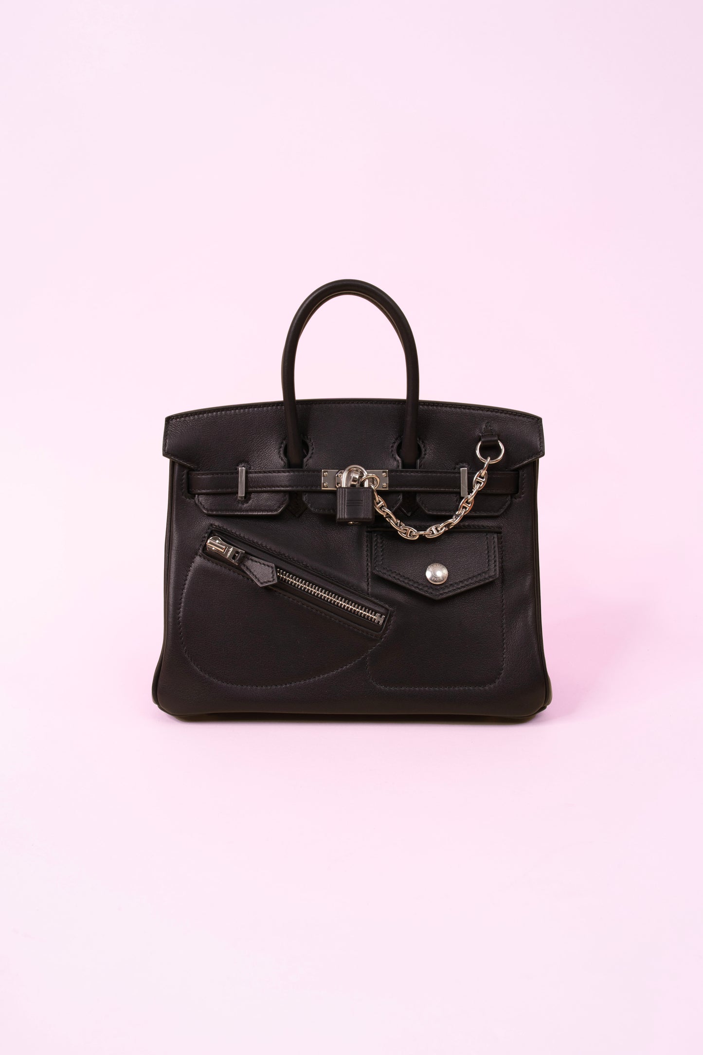 Hermès Birkin 25 Roc Black Volupto Leather PHW