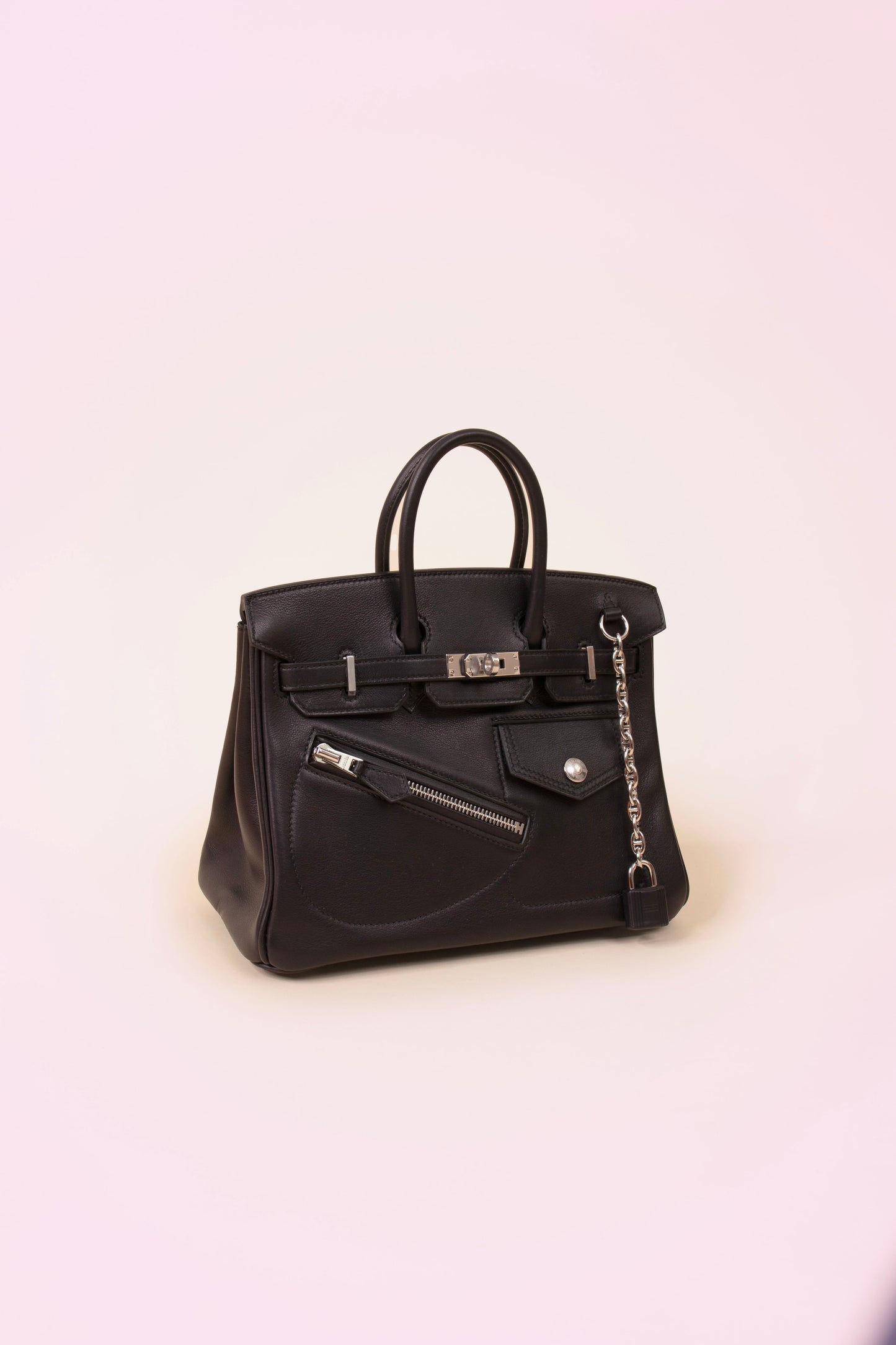 Hermès Birkin 25 Roc Black Volupto Leather PHW
