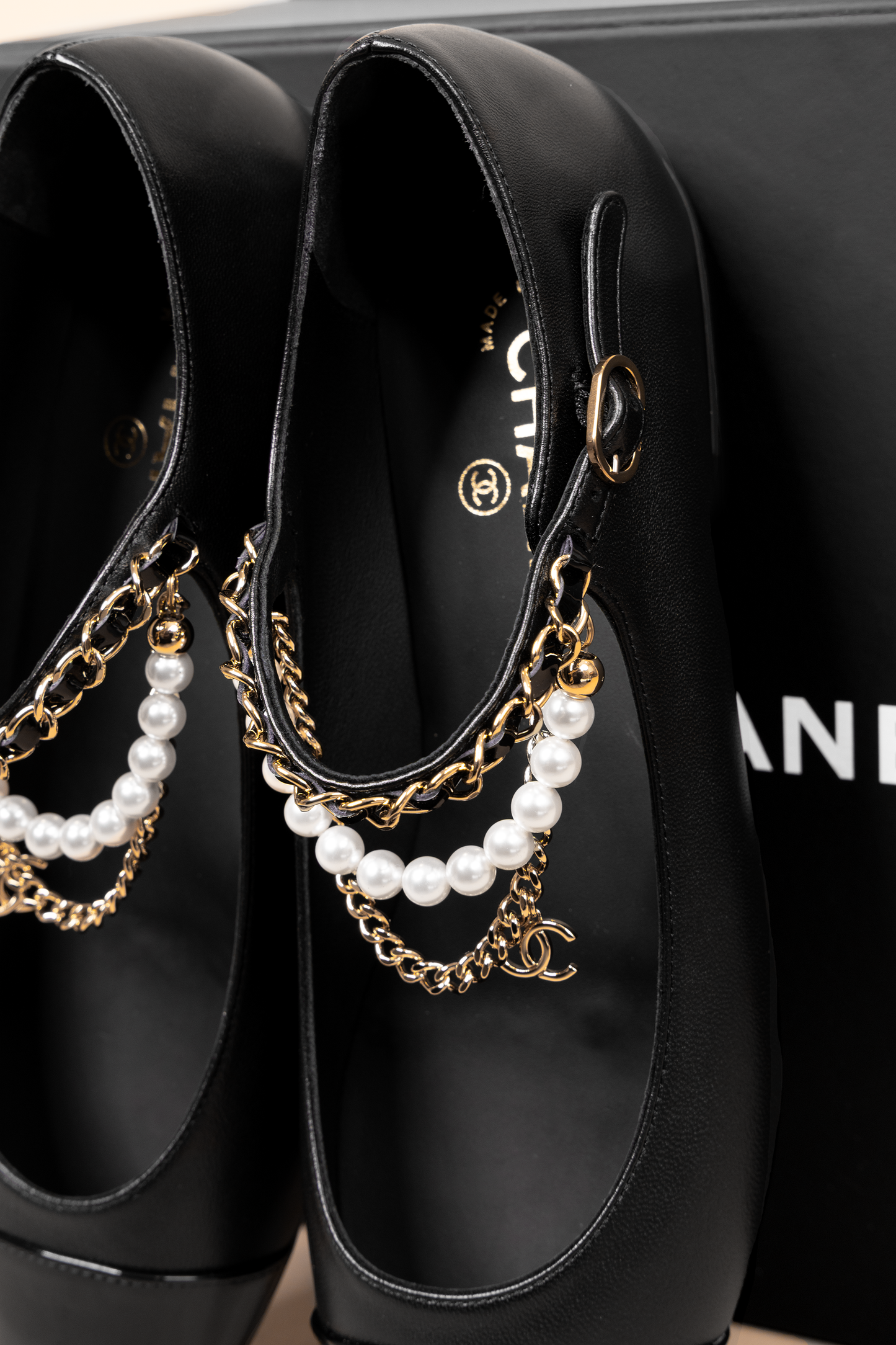 Chanel Mary Janes in Black