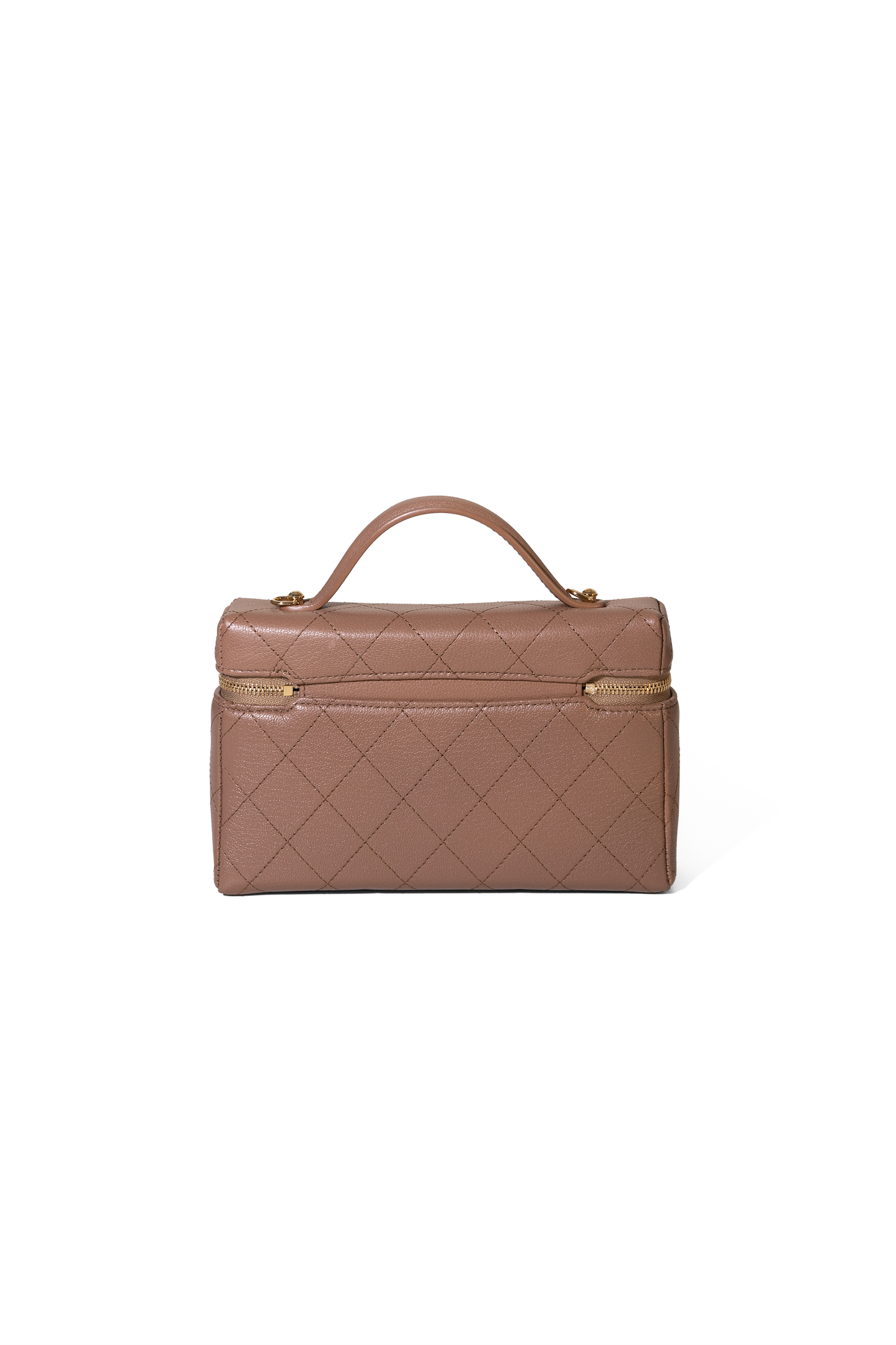Chanel Vanity Case with Chain in Mocha