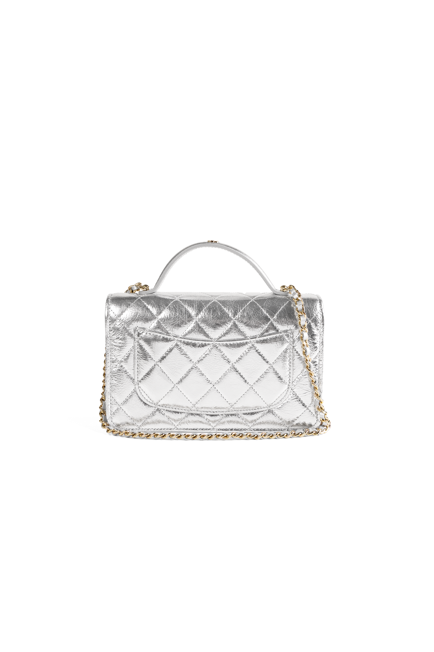 Chanel Wallet on Chain in Metallic Silver