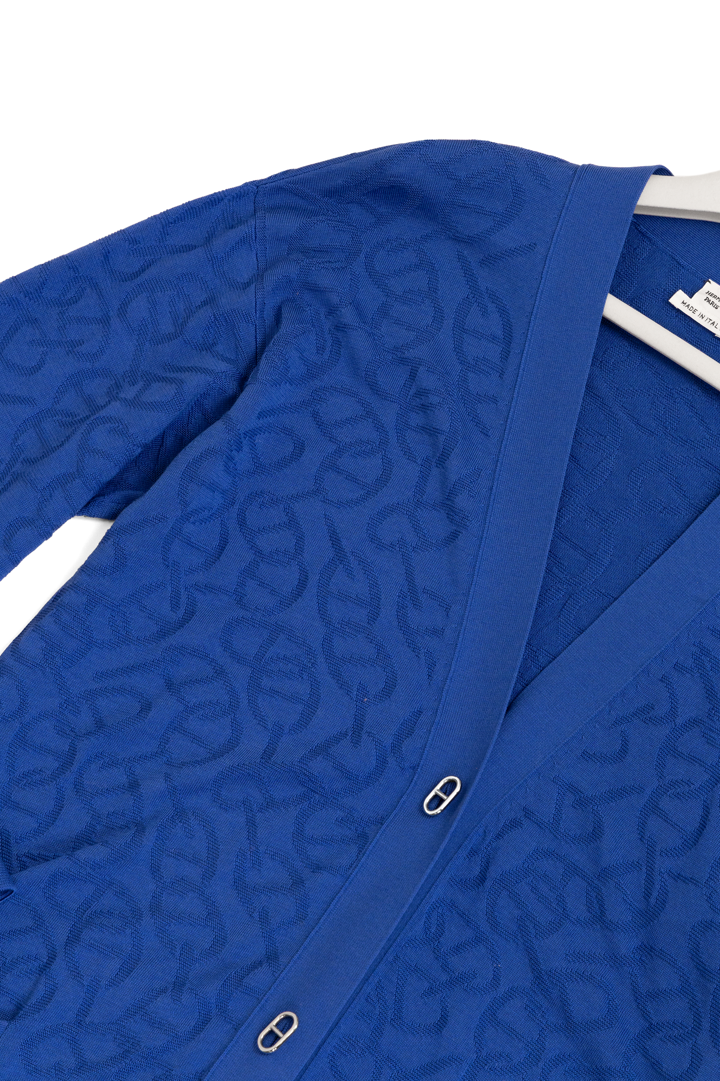 Hermès Naoussa Chaine D'Ancre Long Cardigan in Blue