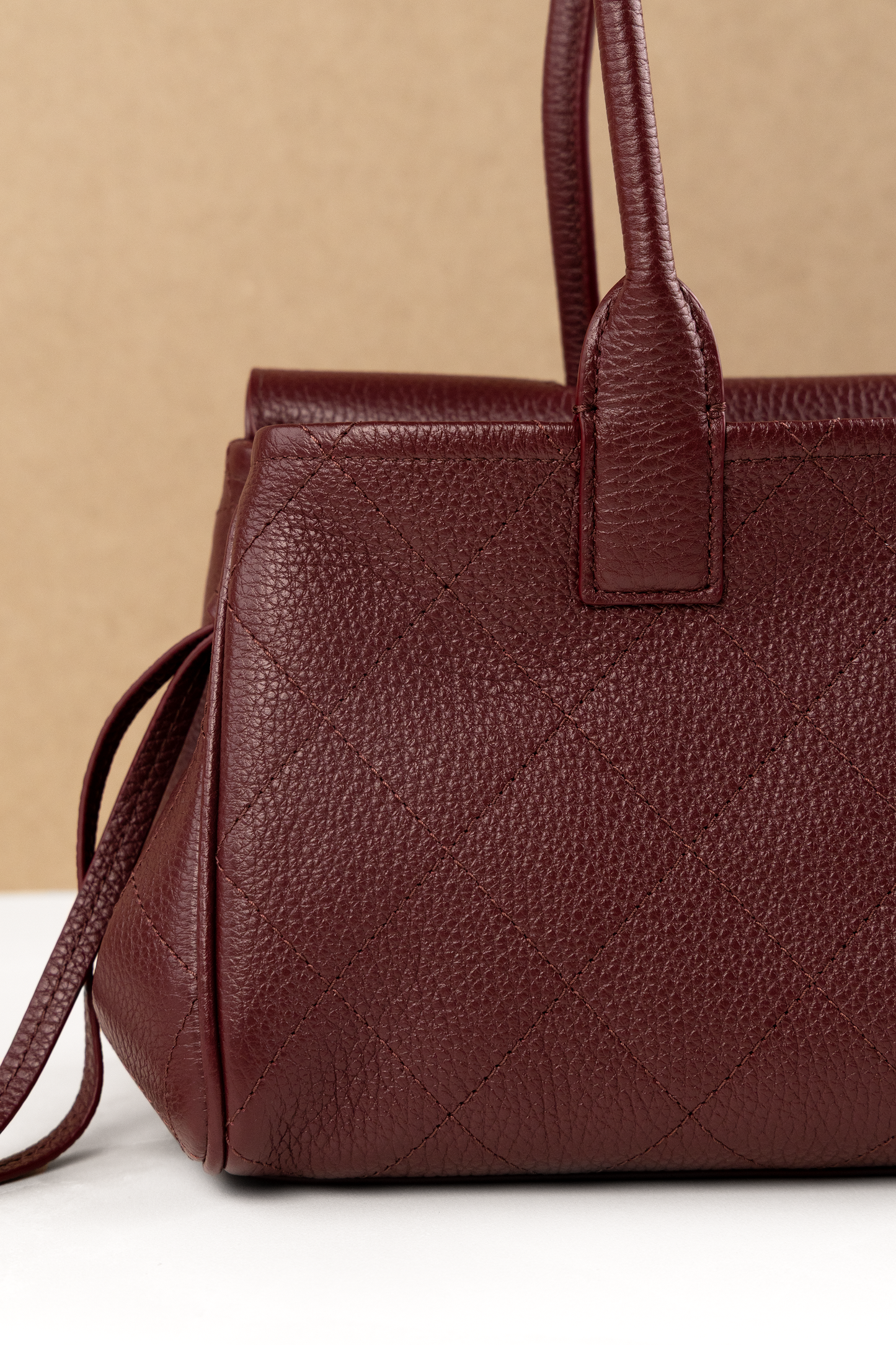 Chanel Small Shopping Bag in Dark Burgundy
