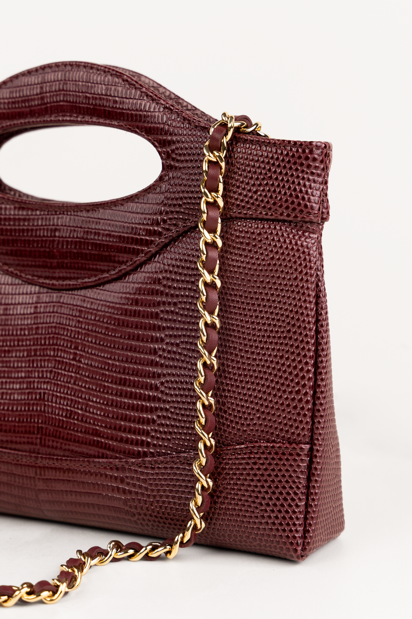 Chanel 31 Mini in Dark Burgundy Lizard