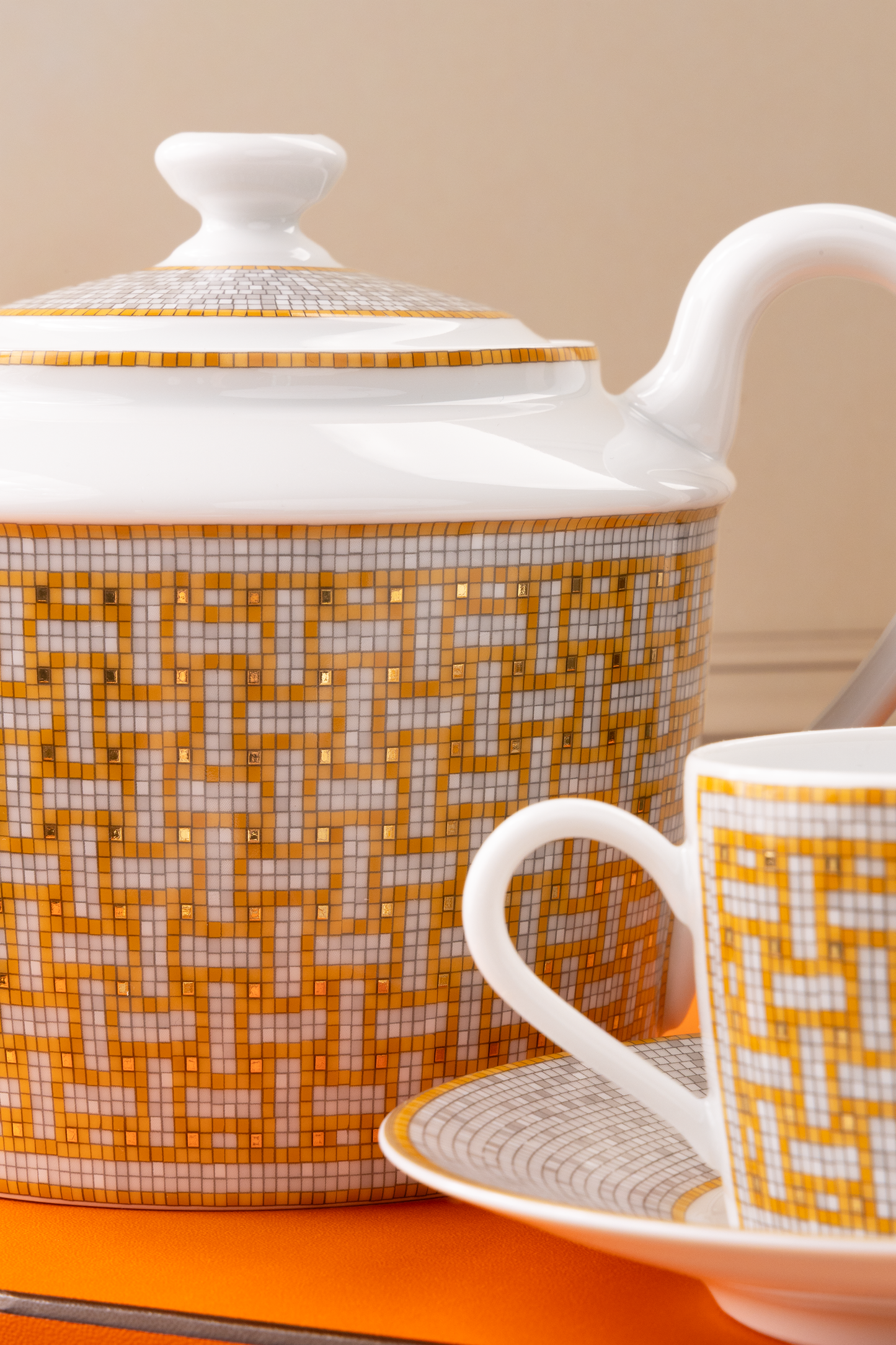 Hermès Mosaique au 24 Teapot & Cups