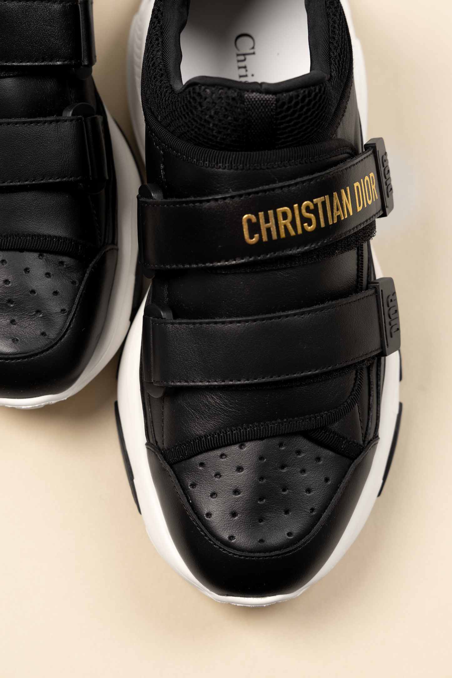 Dior D-Wander Sneakers in Black/White