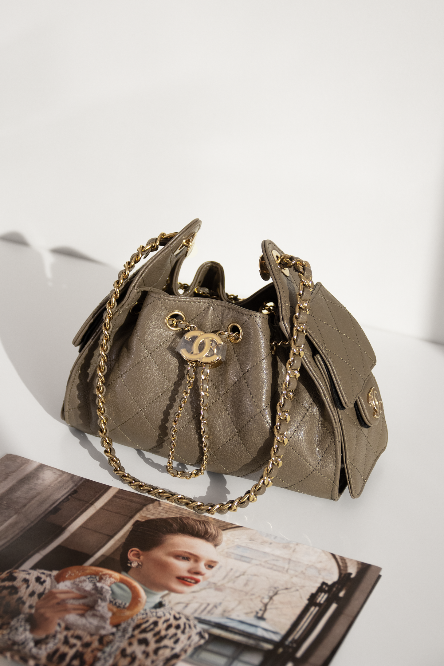Chanel Mini Hobo 25 in Khaki