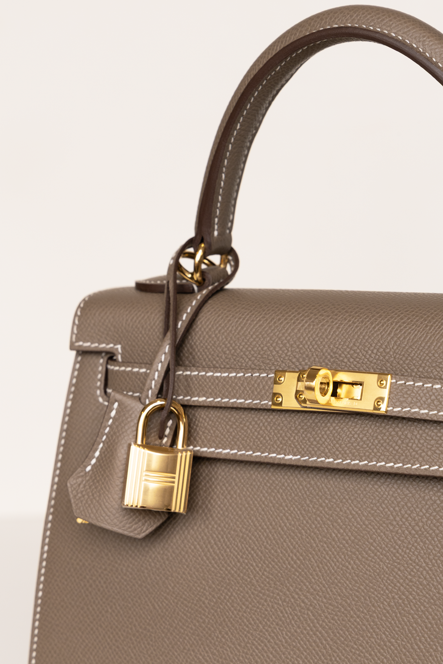 Hermès Kelly 25 Epsom Etoupe GHW