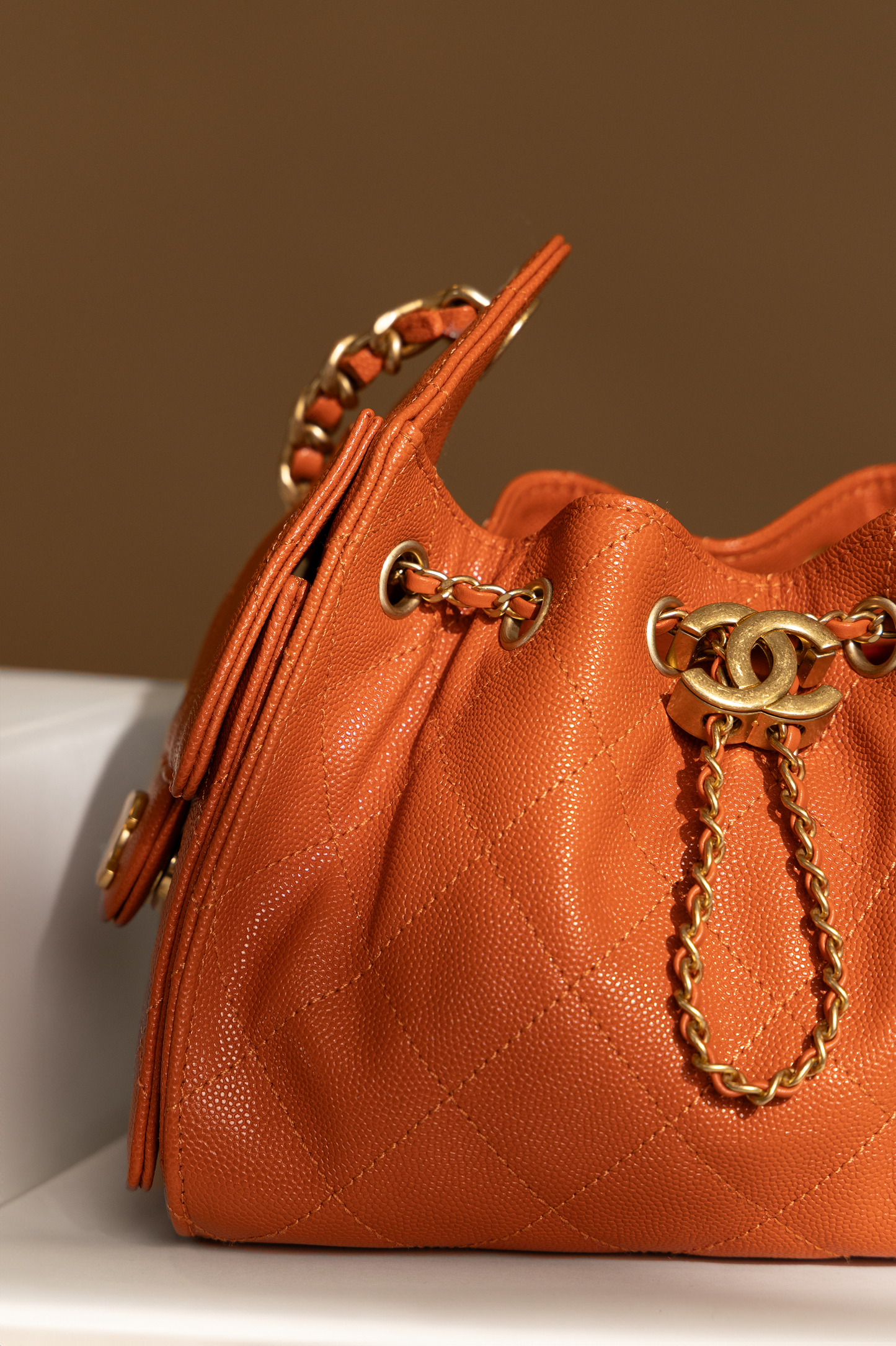 Chanel Mini Hobo 25 Bag in Orange