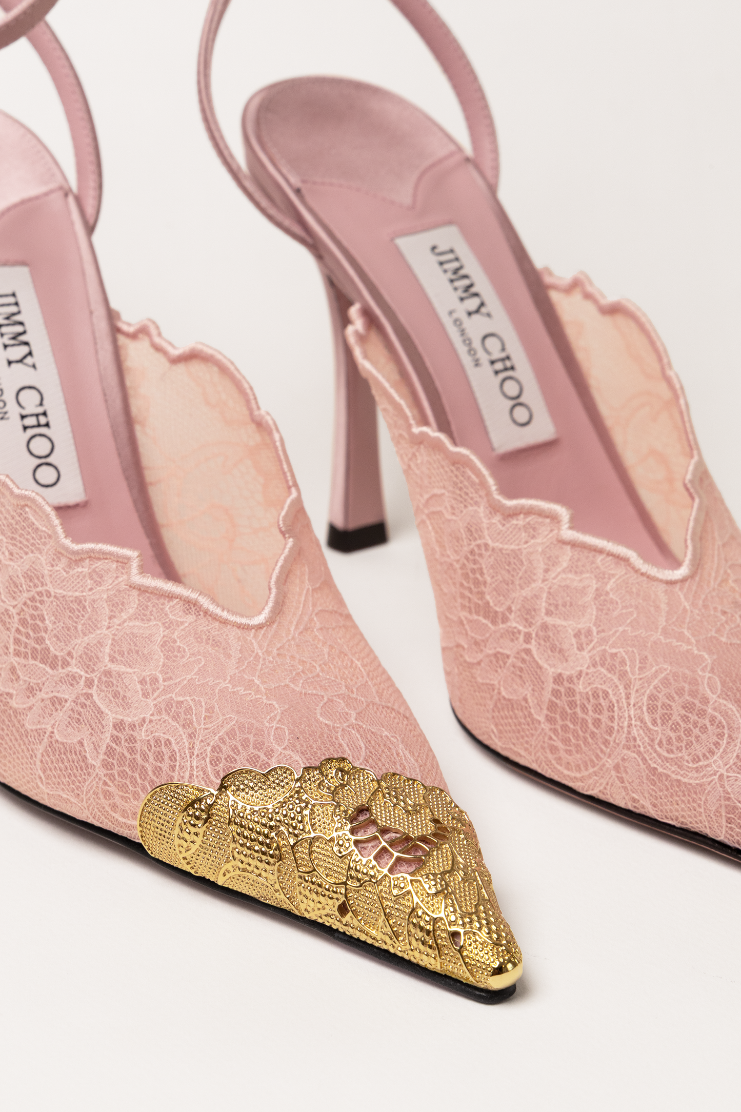 Jimmy Choo Faiz 100 Pumps in Rose Lace