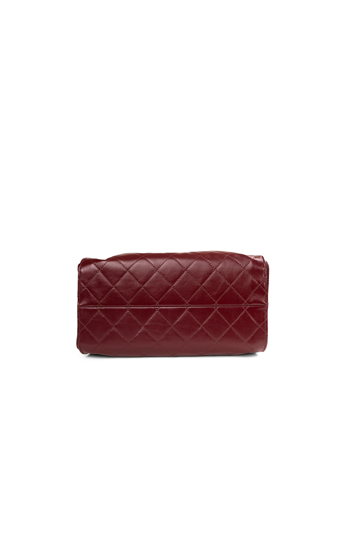 Chanel Small Hobo 25 Bag Shiny Lambskin in Burgundy