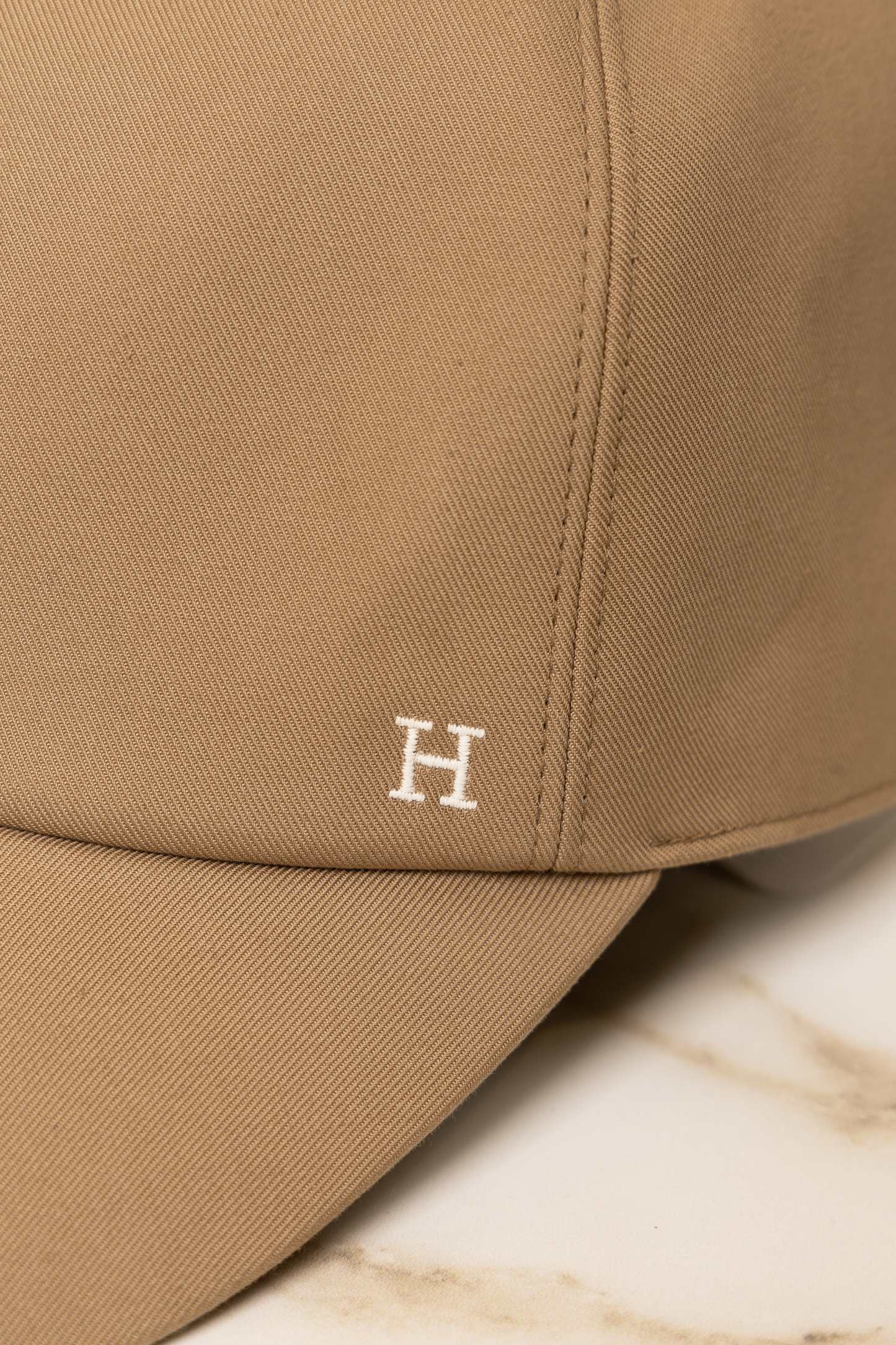Hermès Riley H Droit Cap in Biscuit